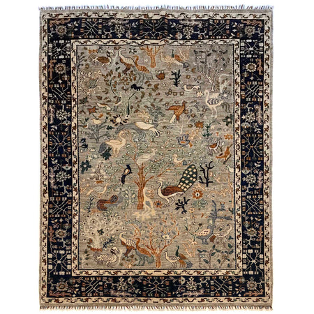 Hand Knotted Modern Tree of Life Rug 6' 0" x 8' 11" ft / 182 x 273 cm - No. P35832