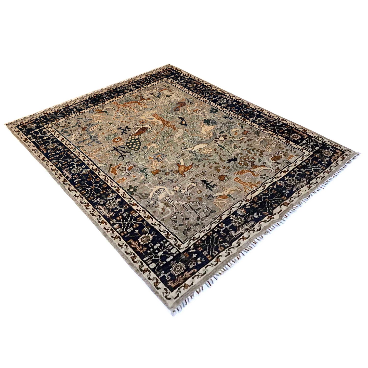 Hand Knotted Modern Tree of Life Rug 6' 0" x 8' 11" ft / 182 x 273 cm - No. P35832