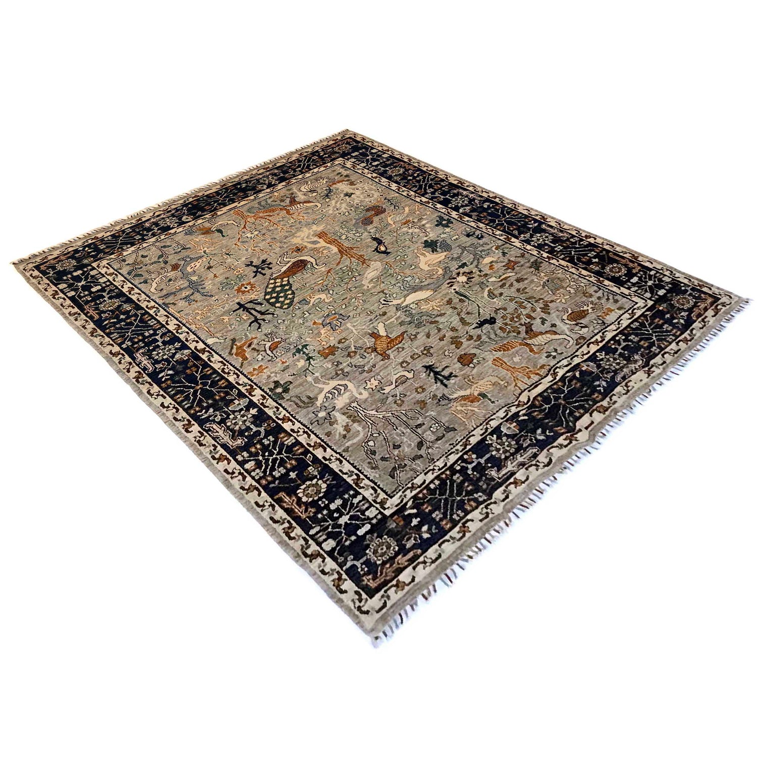 Hand Knotted Modern Tree of Life Rug 6' 0" x 8' 11" ft / 182 x 273 cm - No. P35832