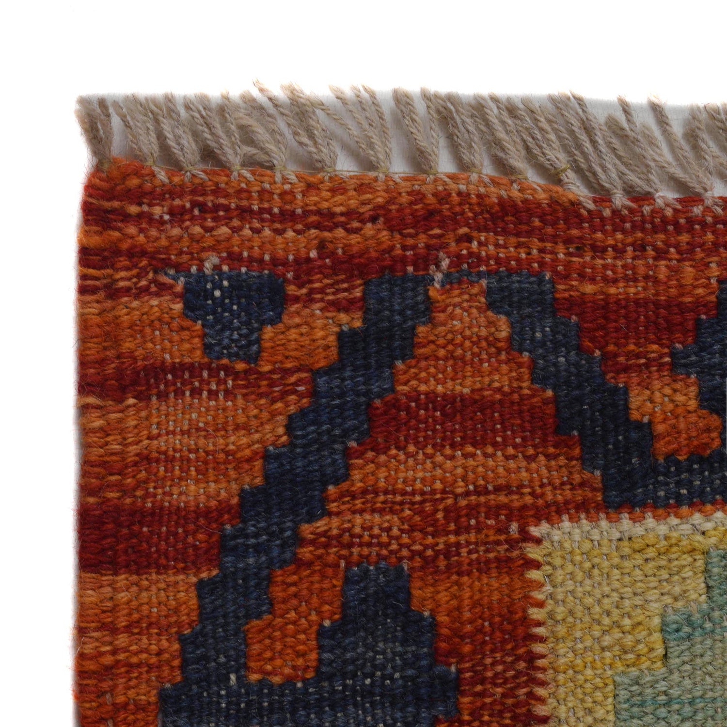 Hand Made Afghan Kilim 5' 1" x 6' 9" ft / 154 x 206 cm - No. P35839