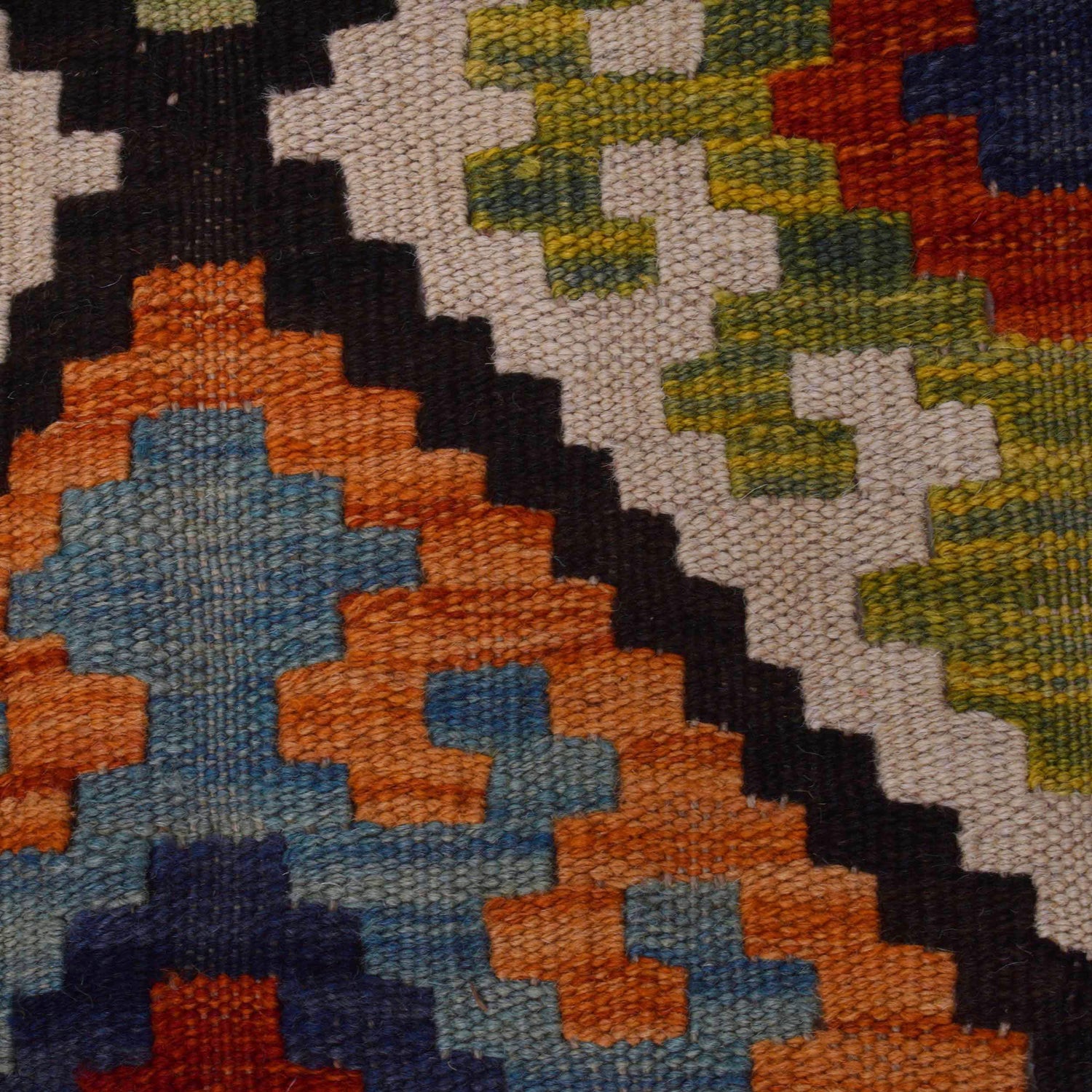 Hand Made Afghan Kilim 5' 1" x 6' 9" ft / 154 x 206 cm - No. P35839