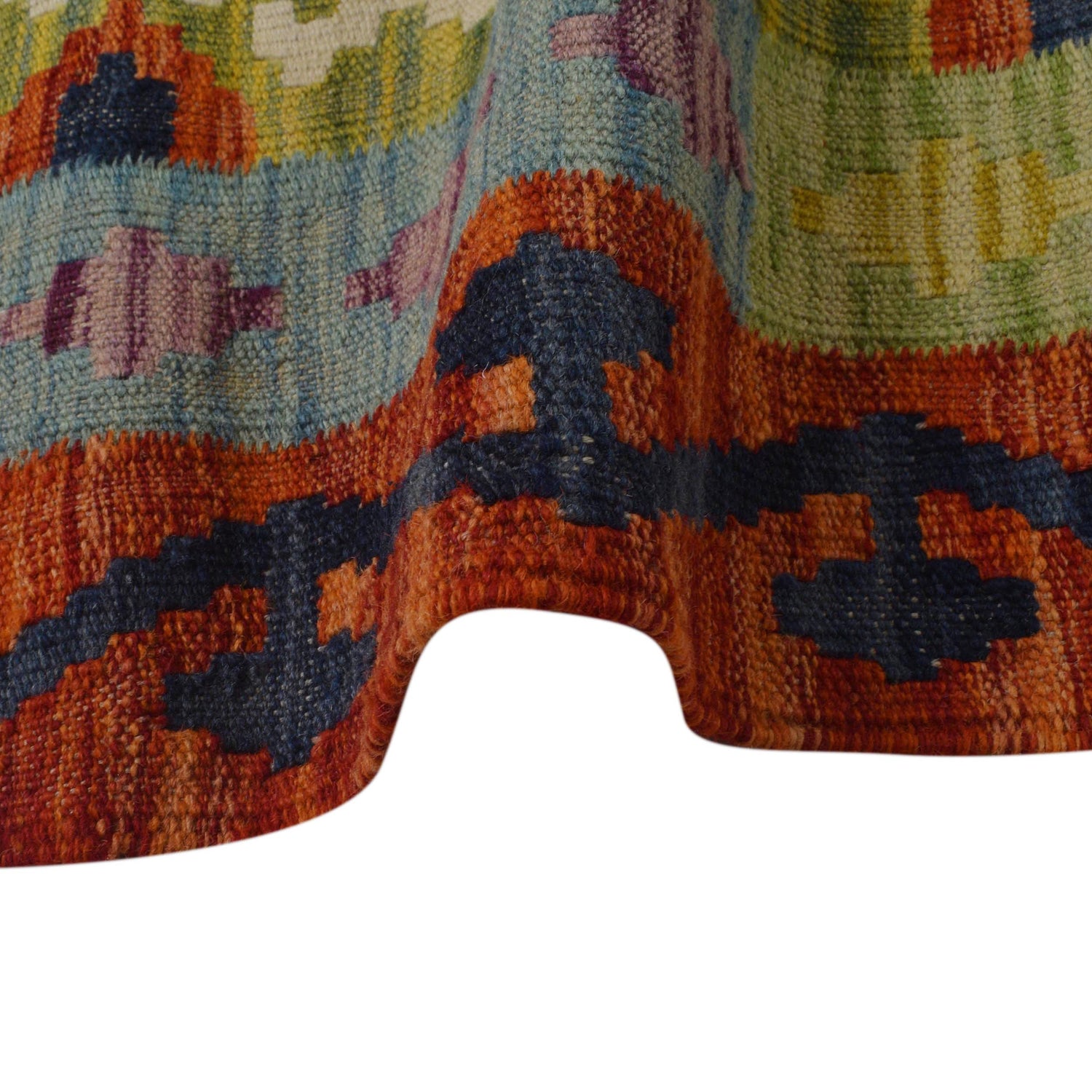 Hand Made Afghan Kilim 5' 1" x 6' 9" ft / 154 x 206 cm - No. P35839