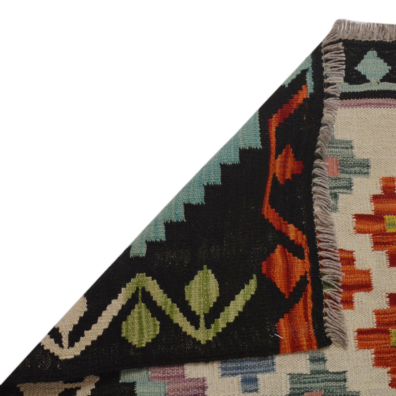 Handmade Turkish Design Wool Kilim 4' 11" x 6' 8" ft / 149 x 204 cm - No. P35840