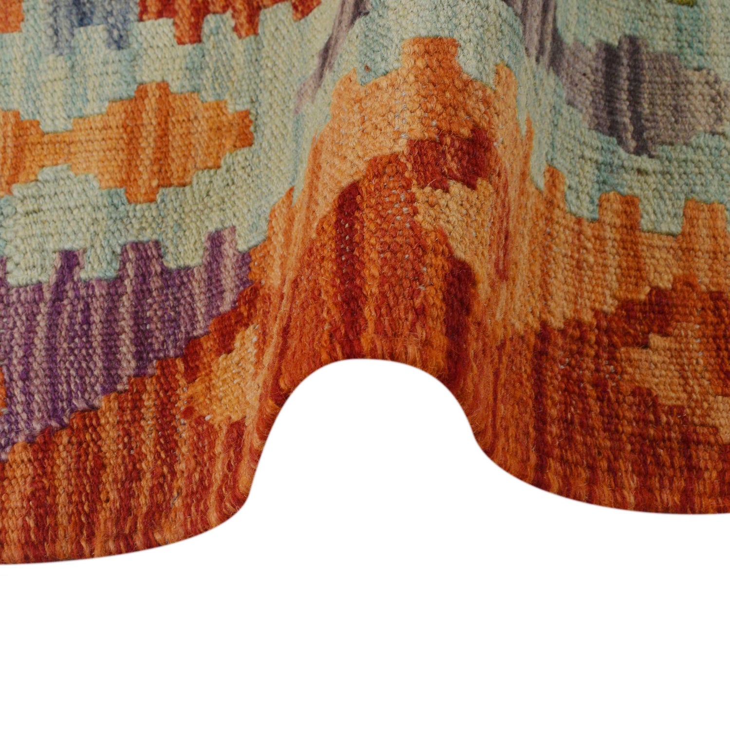 Hand Knotted Afghan Style Kilim 2' 6" x 4' 2" ft / 77 x 126 cm - No. P35845