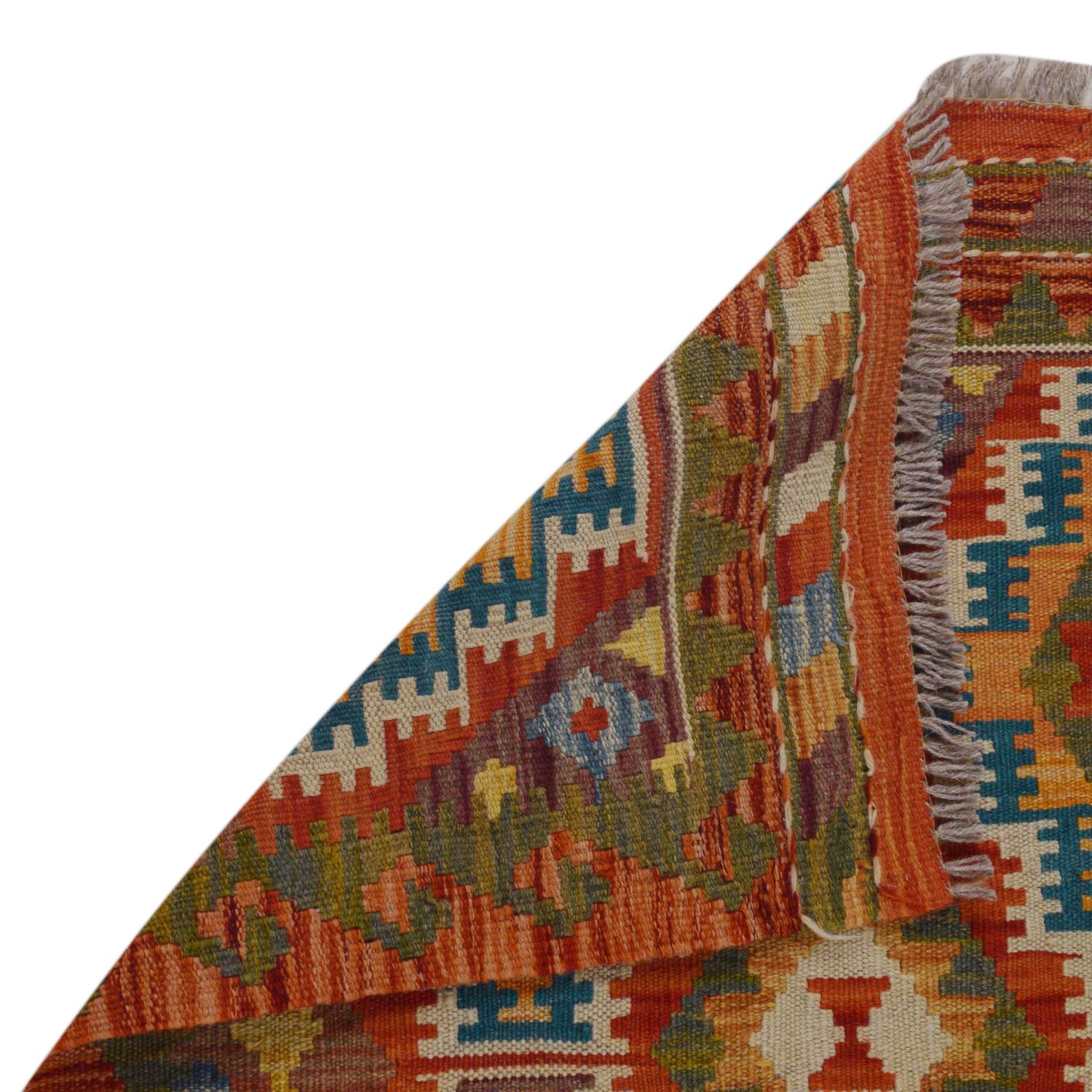 Hand Woven Wool Kelim 2' 7" x 4' 0" ft / 80 x 122 cm - No. P35846