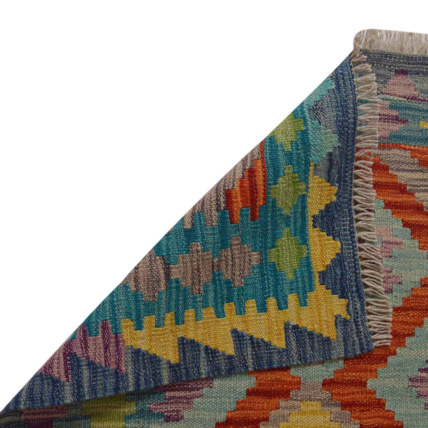 Handmade Turkish Design Wool Kilim 2' 6" x 4' 1" ft / 76 x 124 cm - No. P35847
