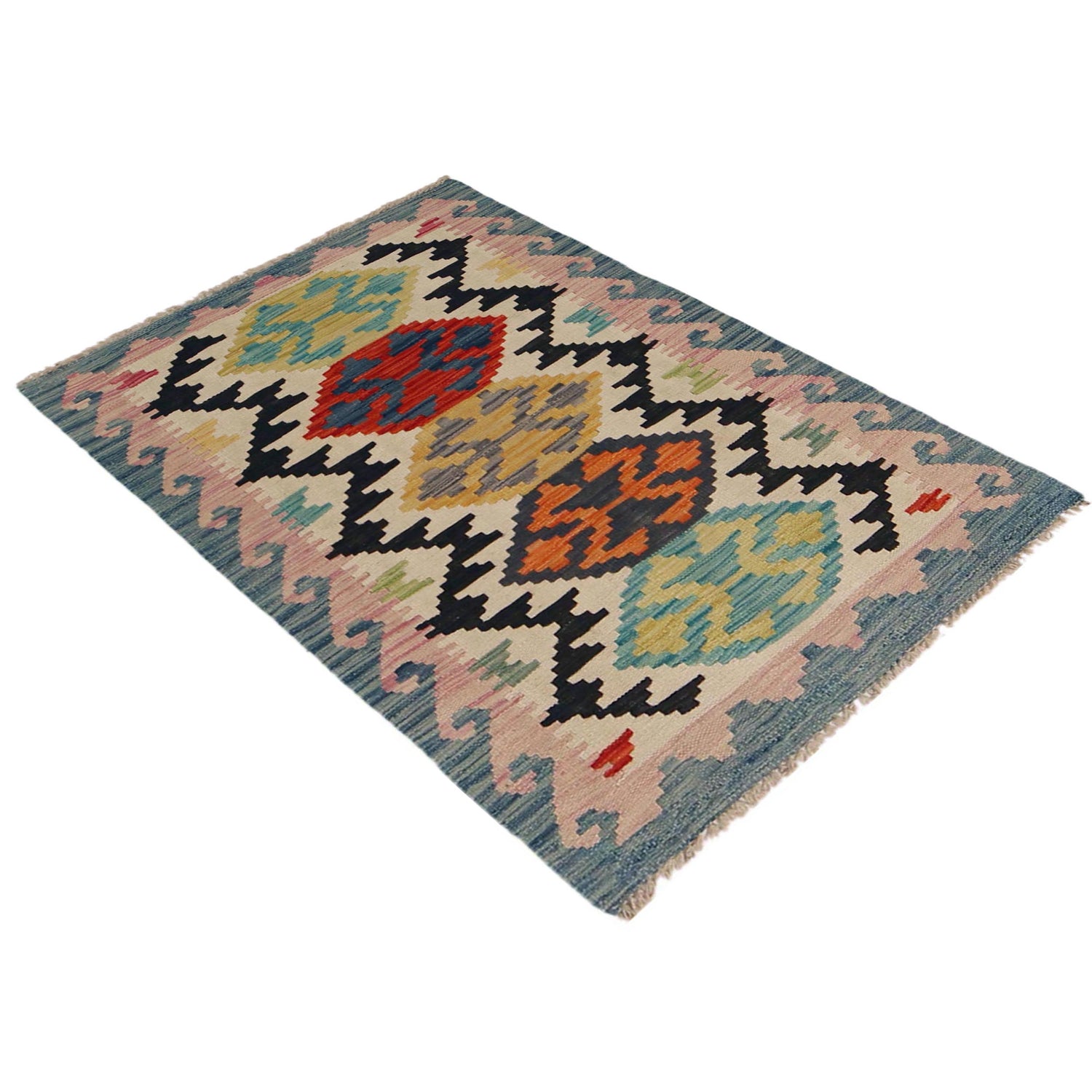 Hand Knotted Flatweave Kilim 2' 7" x 4' 3" ft / 79 x 130 cm - No. P35849