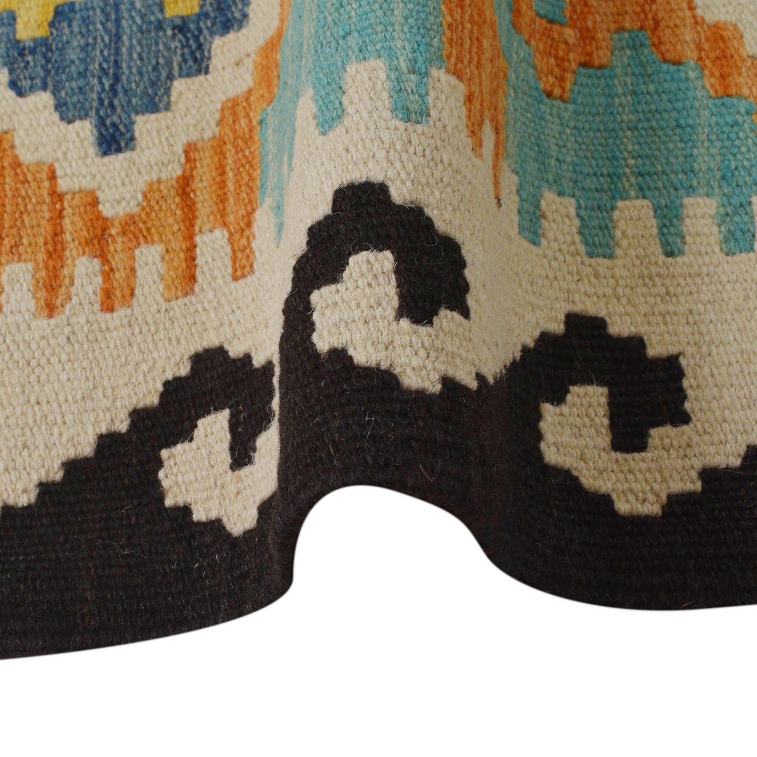 Handmade Afghan Vegetable Kilim 2' 11" x 4' 6" ft / 89 x 136 cm - No. P35850