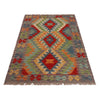 Multi Color ful Flat-Weave Wool Kilim 2' 9" x 4' 4" ft / 84 x 133 cm - No. P35852