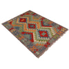 Multi Color ful Flat-Weave Wool Kilim 2' 9" x 4' 4" ft / 84 x 133 cm - No. P35852