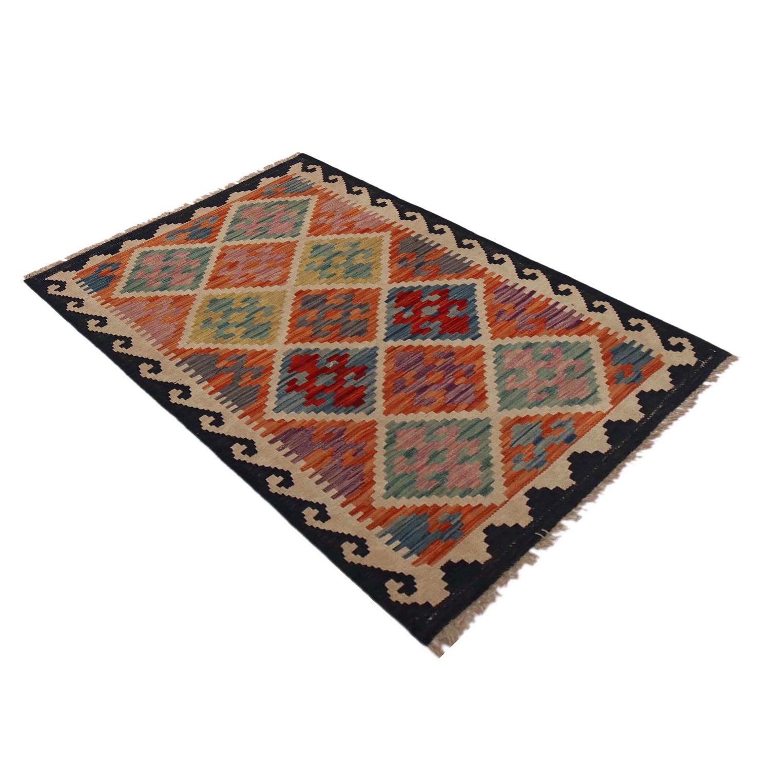 Handmade Vegetable Kilim 2' 9" x 4' 7" ft / 85 x 140 cm - No. P35853