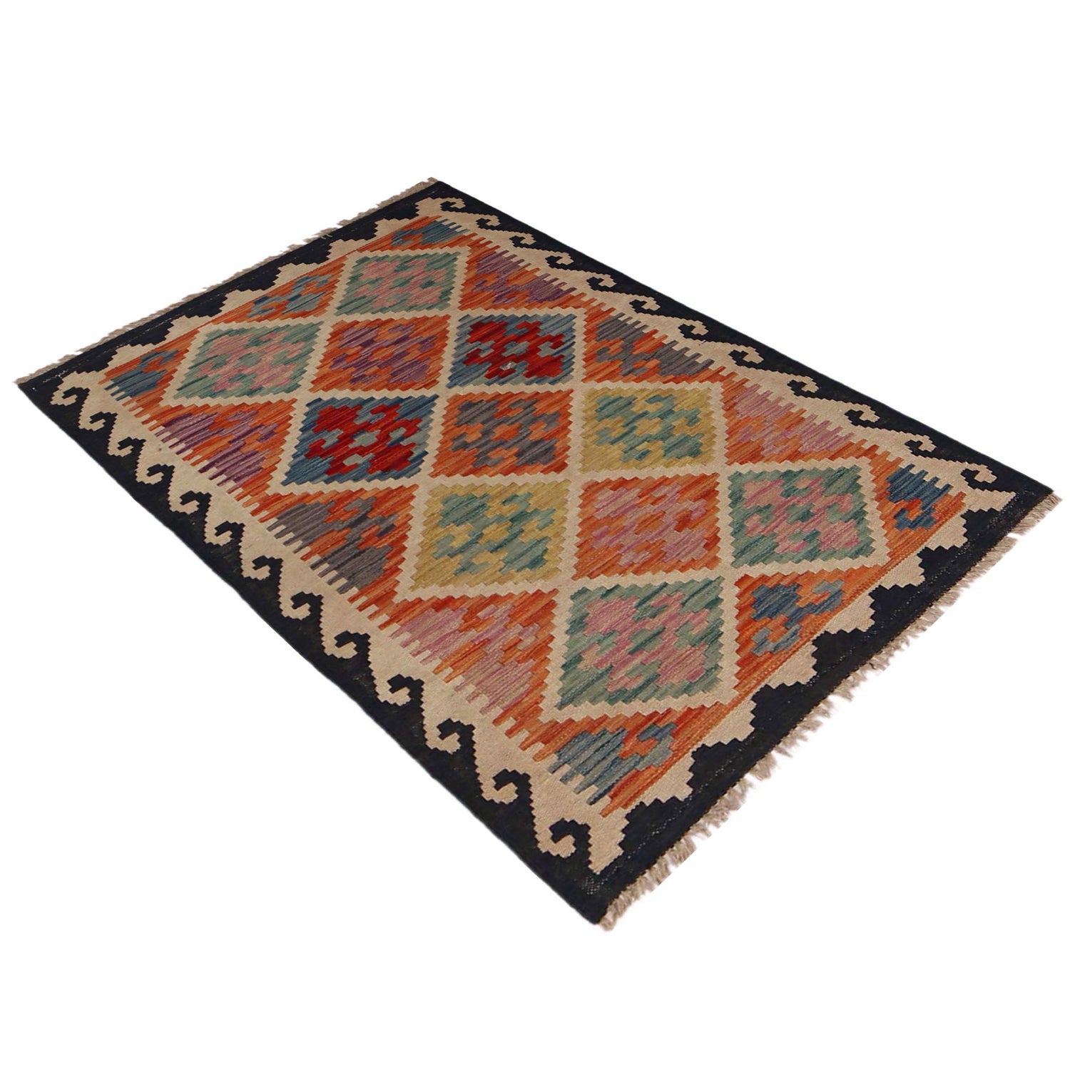 Handmade Vegetable Kilim 2' 9" x 4' 7" ft / 85 x 140 cm - No. P35853