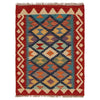 Hand Made Afghan Kilim 2' 0" x 2' 8" ft / 62 x 82 cm - No. P35999