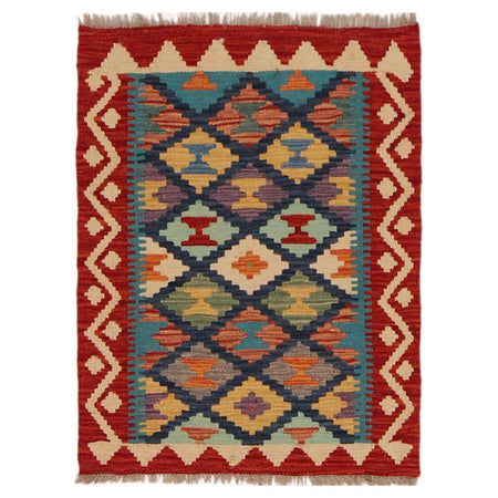 Hand Made Afghan Kilim 2' 0" x 2' 8" ft / 62 x 82 cm - No. P35999