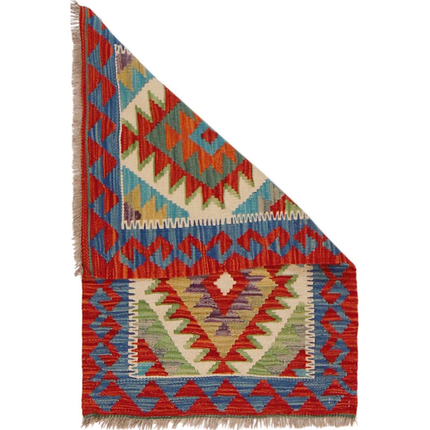 Handmade Vegetable Kilim 2' 0" x 3' 1" ft / 60 x 93 cm - No. P36046