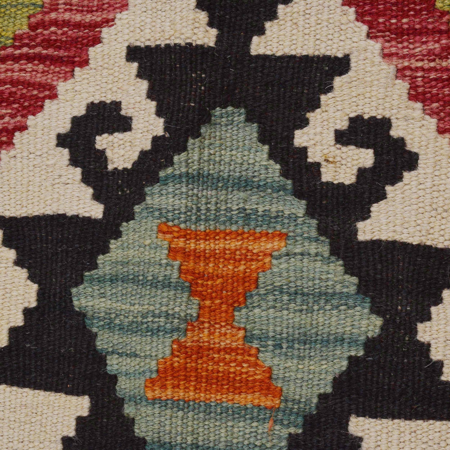 Handmade Vegetable Kelim 5' 1" x 6' 4" ft / 154 x 193 cm - No. P36103