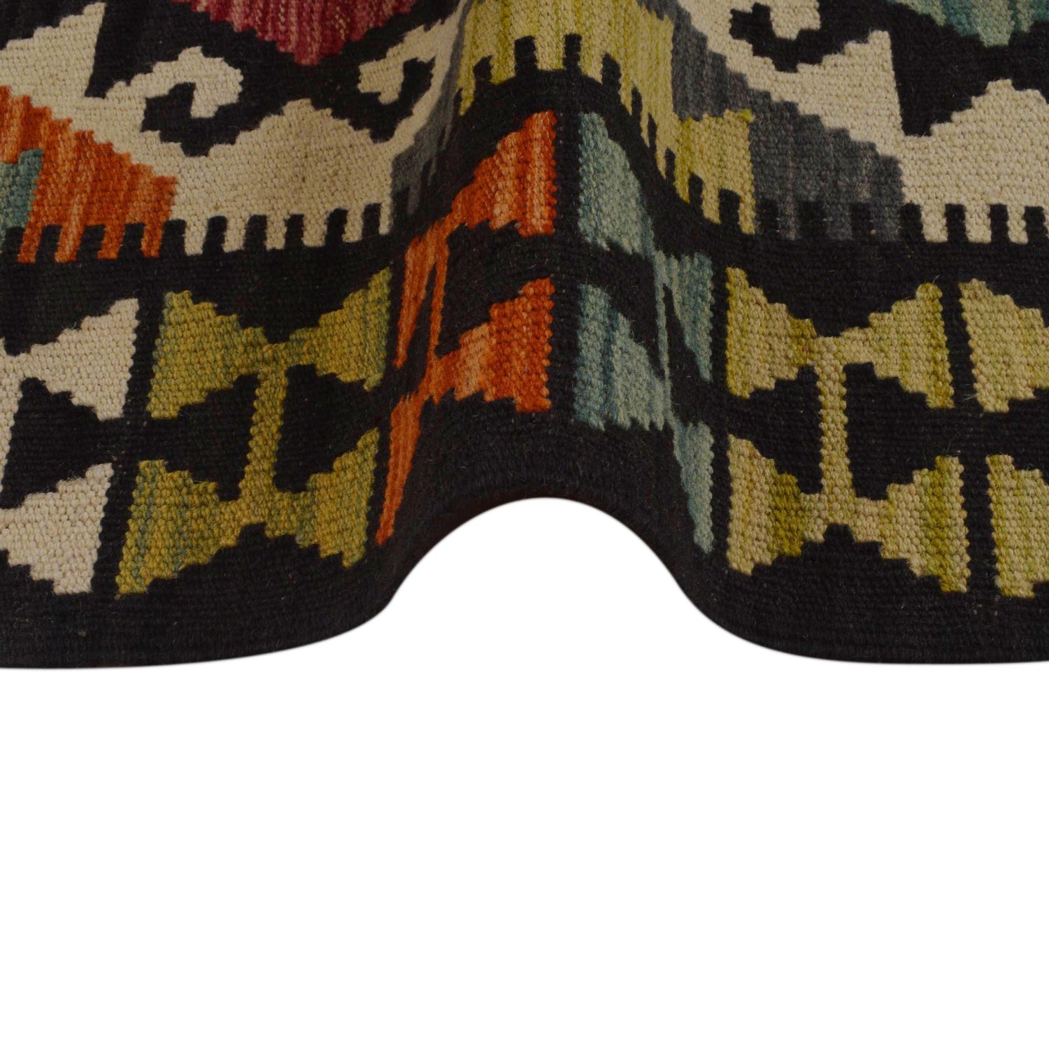 Handmade Vegetable Kelim 5' 1" x 6' 4" ft / 154 x 193 cm - No. P36103