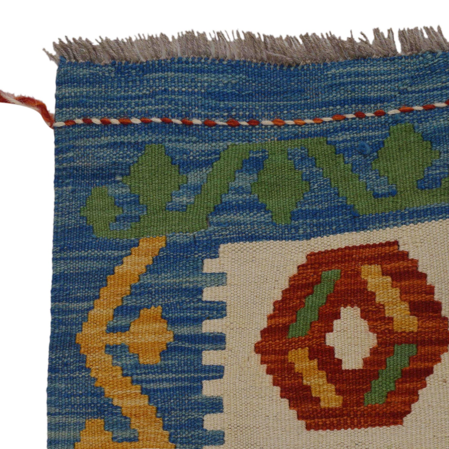 Hand Made Afghan Kilim 4' 2" x 5' 10" ft / 126 x 179 cm - No. P36116