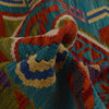 Multi Color ful Flat-Weave Wool Kilim 4' 0" x 5' 7" ft / 122 x 170 cm - No. P36119