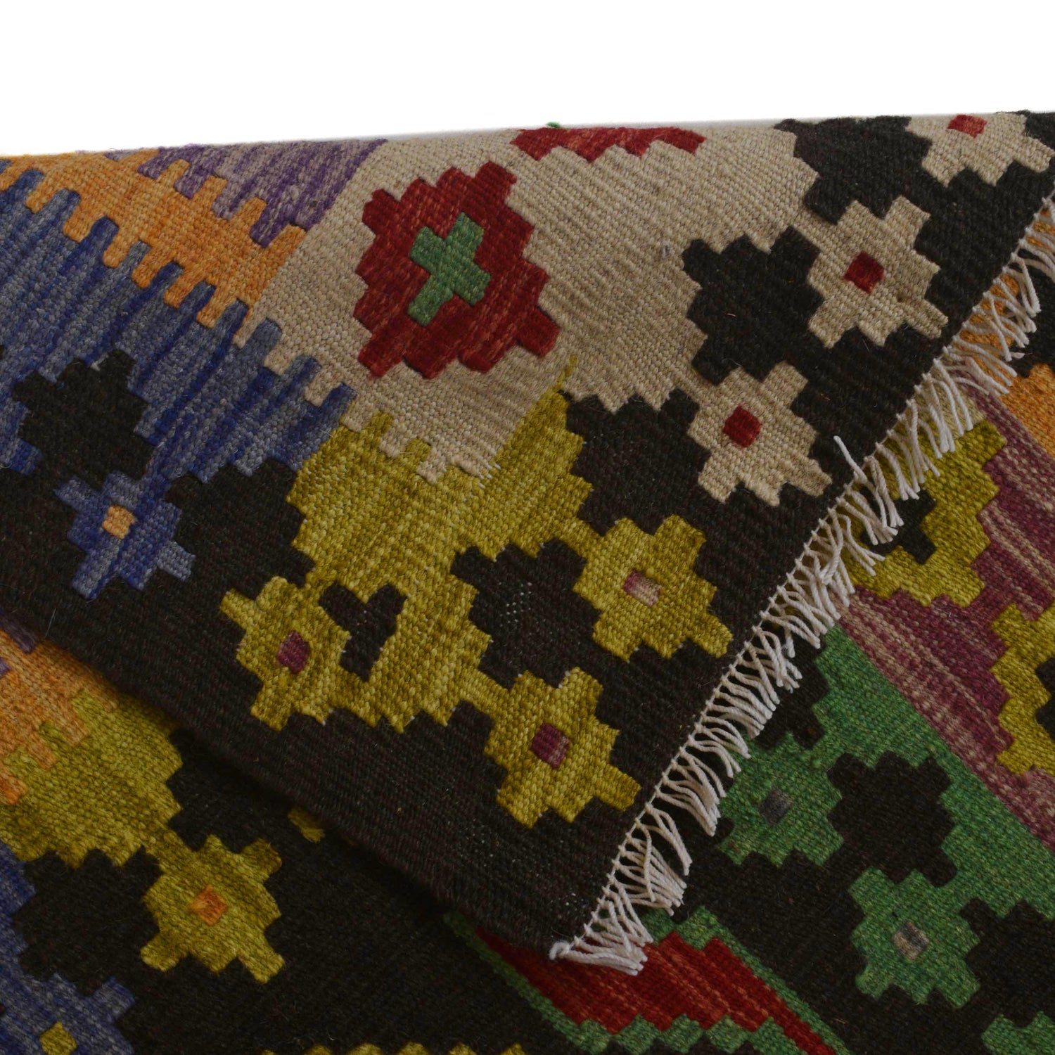 Handmade Vegetable Kilim 4' 2" x 6' 2" ft / 126 x 189 cm - No. P36127