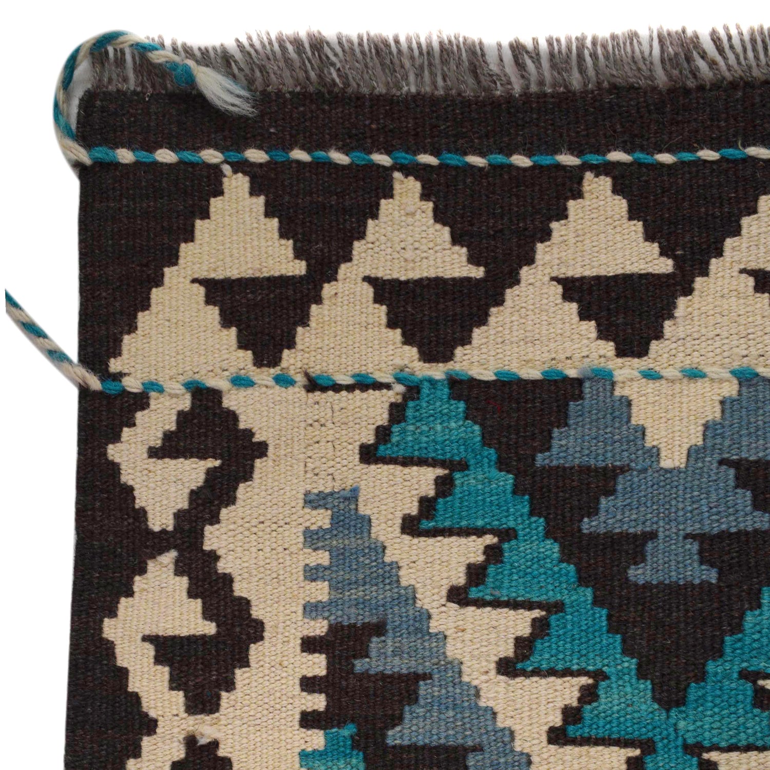 Handmade Afghan Vegetable Kilim 2' 10" x 4' 5" ft / 87 x 135 cm - No. P36133