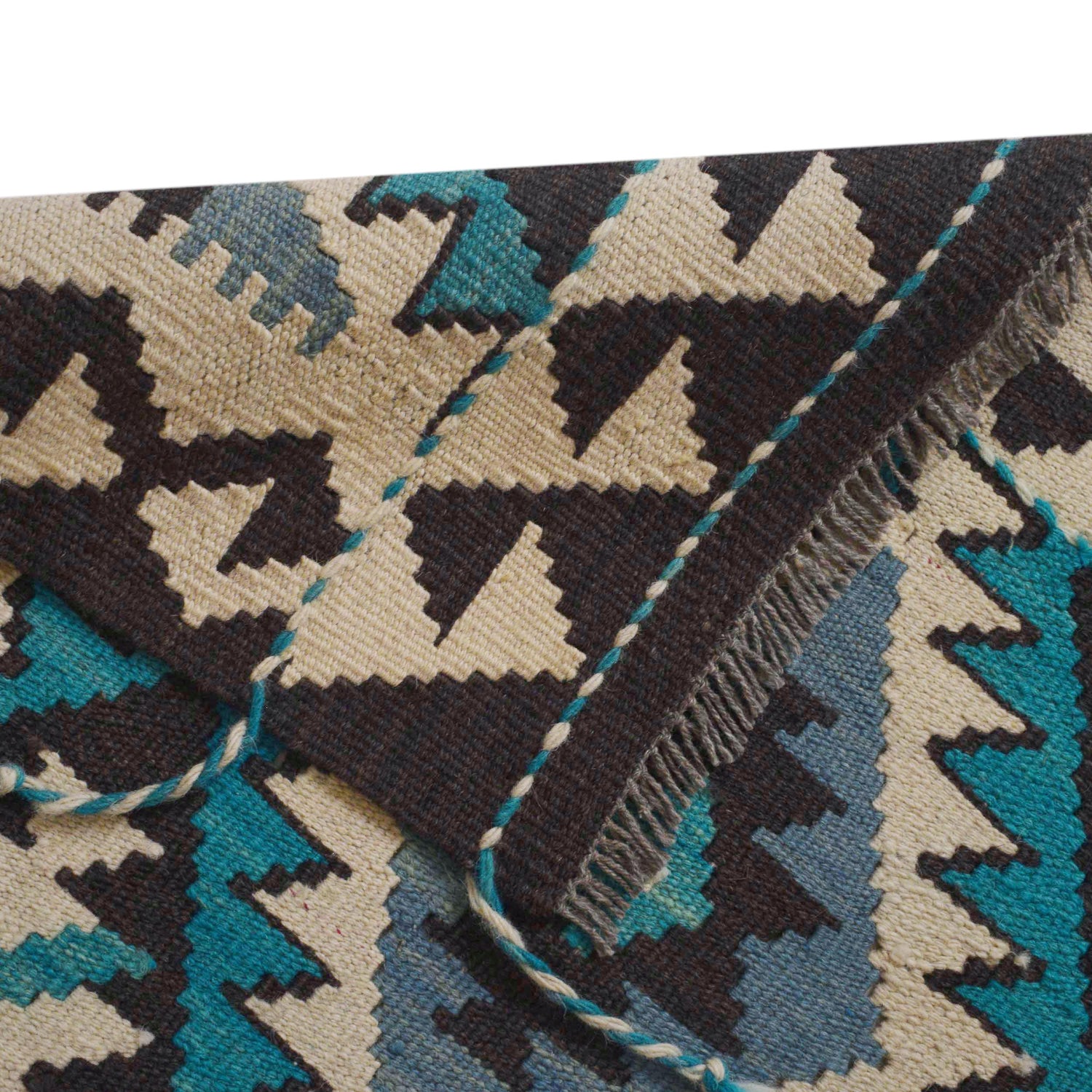 Handmade Afghan Vegetable Kilim 2' 10" x 4' 5" ft / 87 x 135 cm - No. P36133