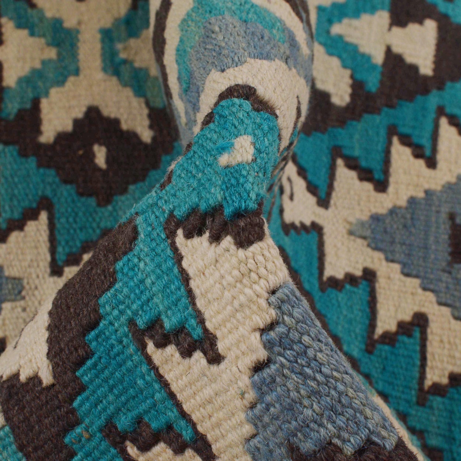 Handmade Afghan Vegetable Kilim 2' 10" x 4' 5" ft / 87 x 135 cm - No. P36133