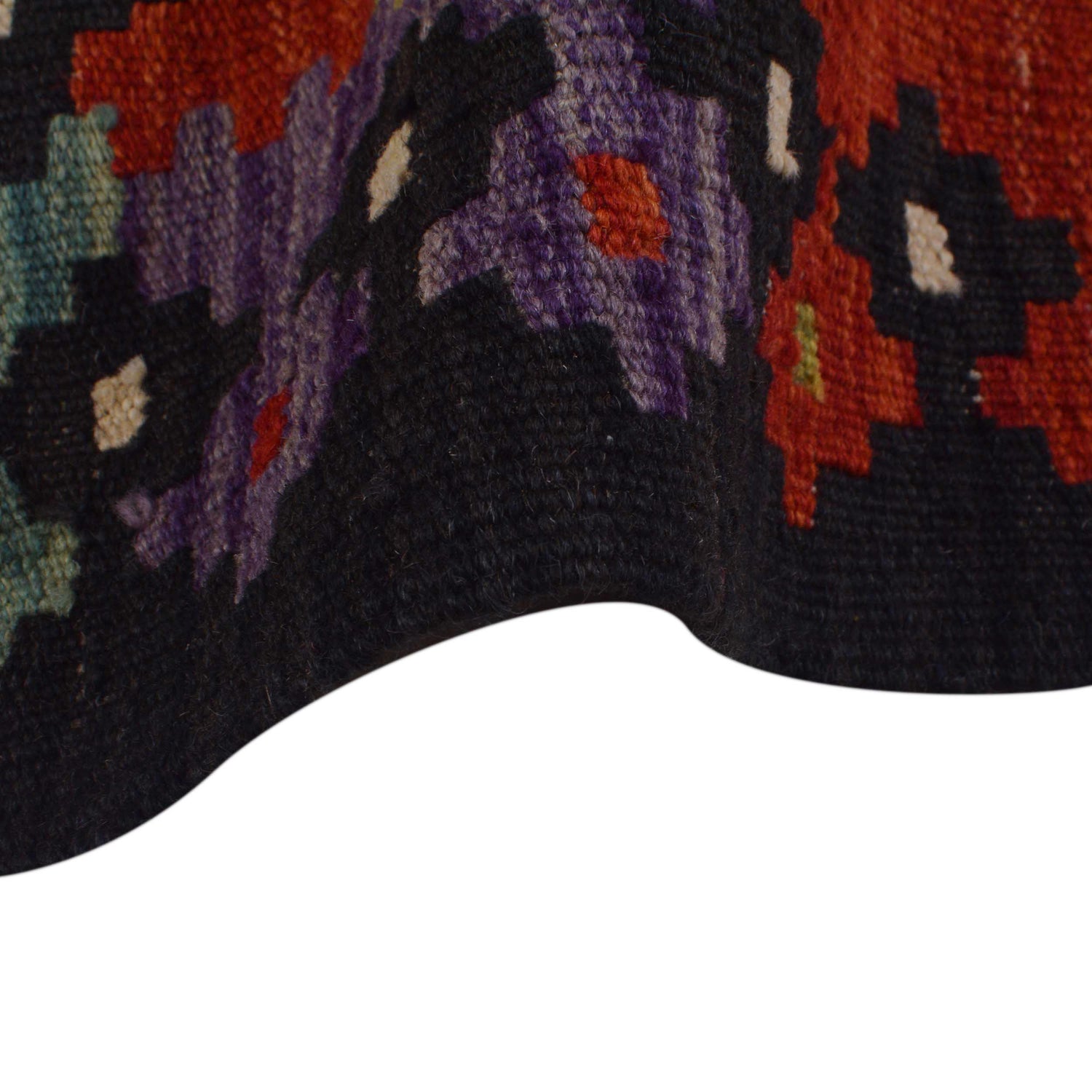 Hand Knotted Afghan Style Kilim 5' 2" x 6' 7" ft / 158 x 200 cm - No. P36142