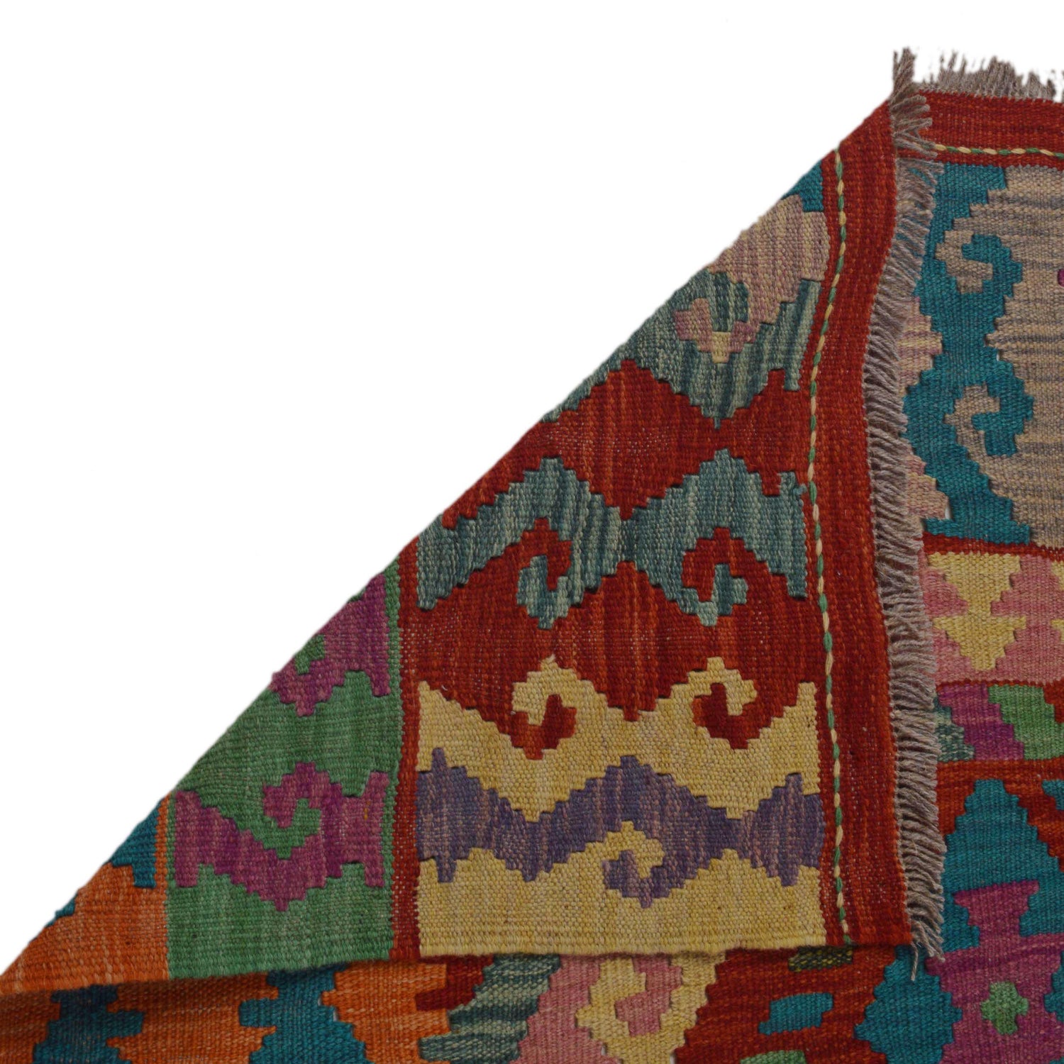 Handmade Vegetable Kilim 5' 8" x 8' 1" ft / 172 x 247 cm - No. P36146