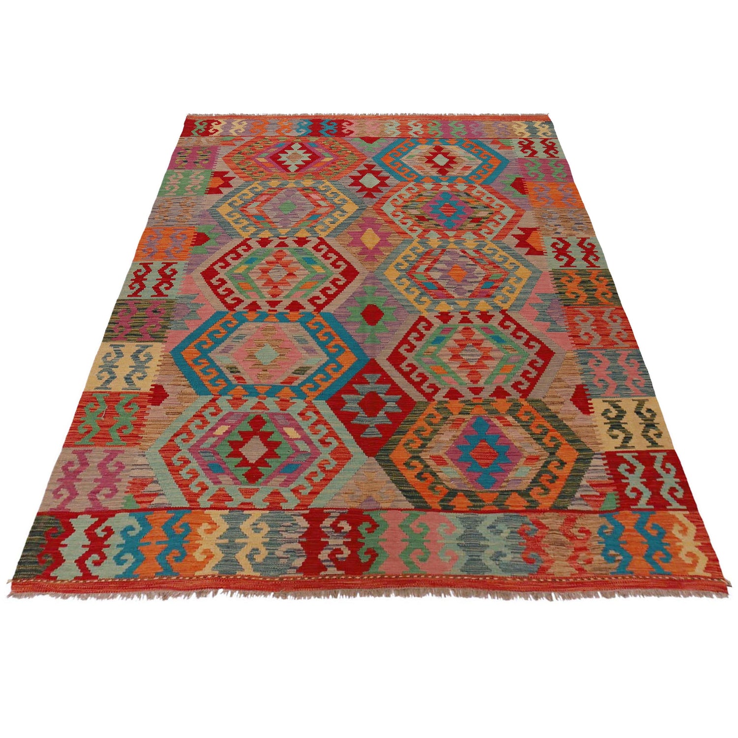 Handmade Vegetable Kelim 5' 10" x 8' 1" ft / 179 x 247 cm - No. P36147