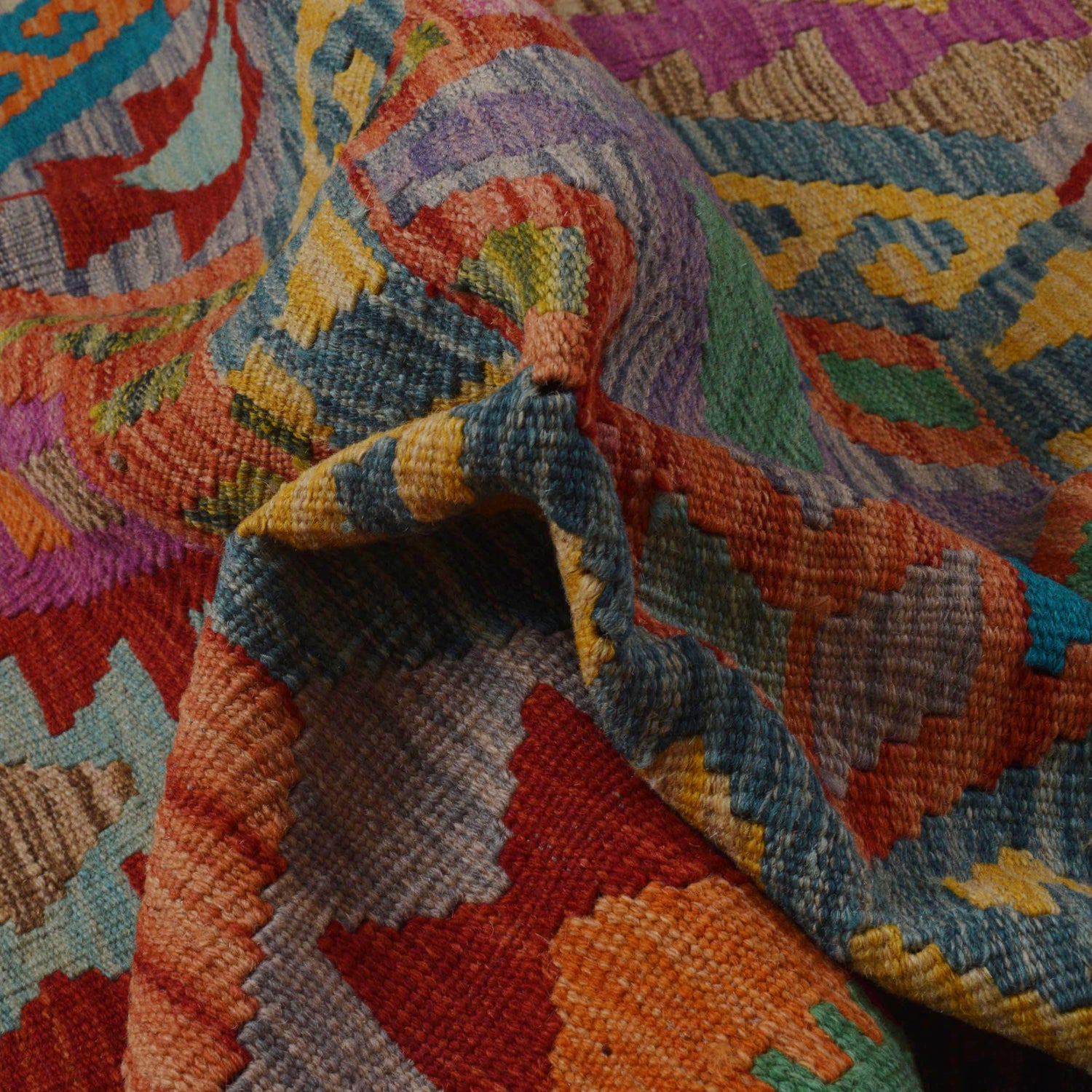 Handmade Vegetable Kelim 5' 10" x 8' 1" ft / 179 x 247 cm - No. P36147