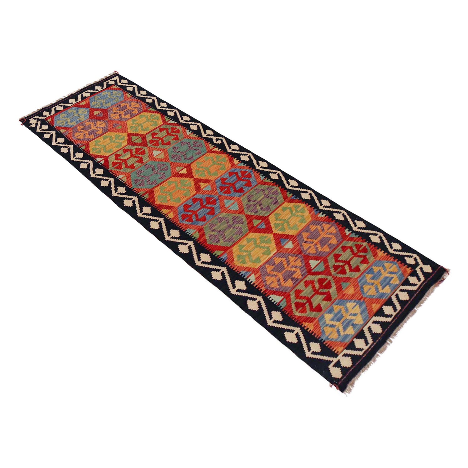Long Kilim Runner 2' 7" x 9' 6" ft / 80 x 289 cm - No. P36160