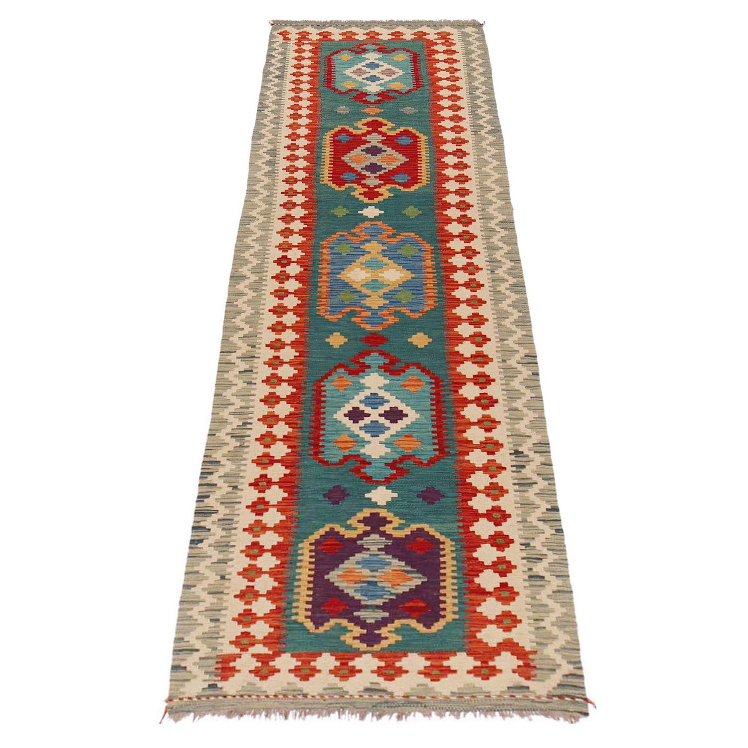 Long Chobi Kilim Runner 2' 8" x 9' 10" ft / 81 x 300 cm - No. P36171