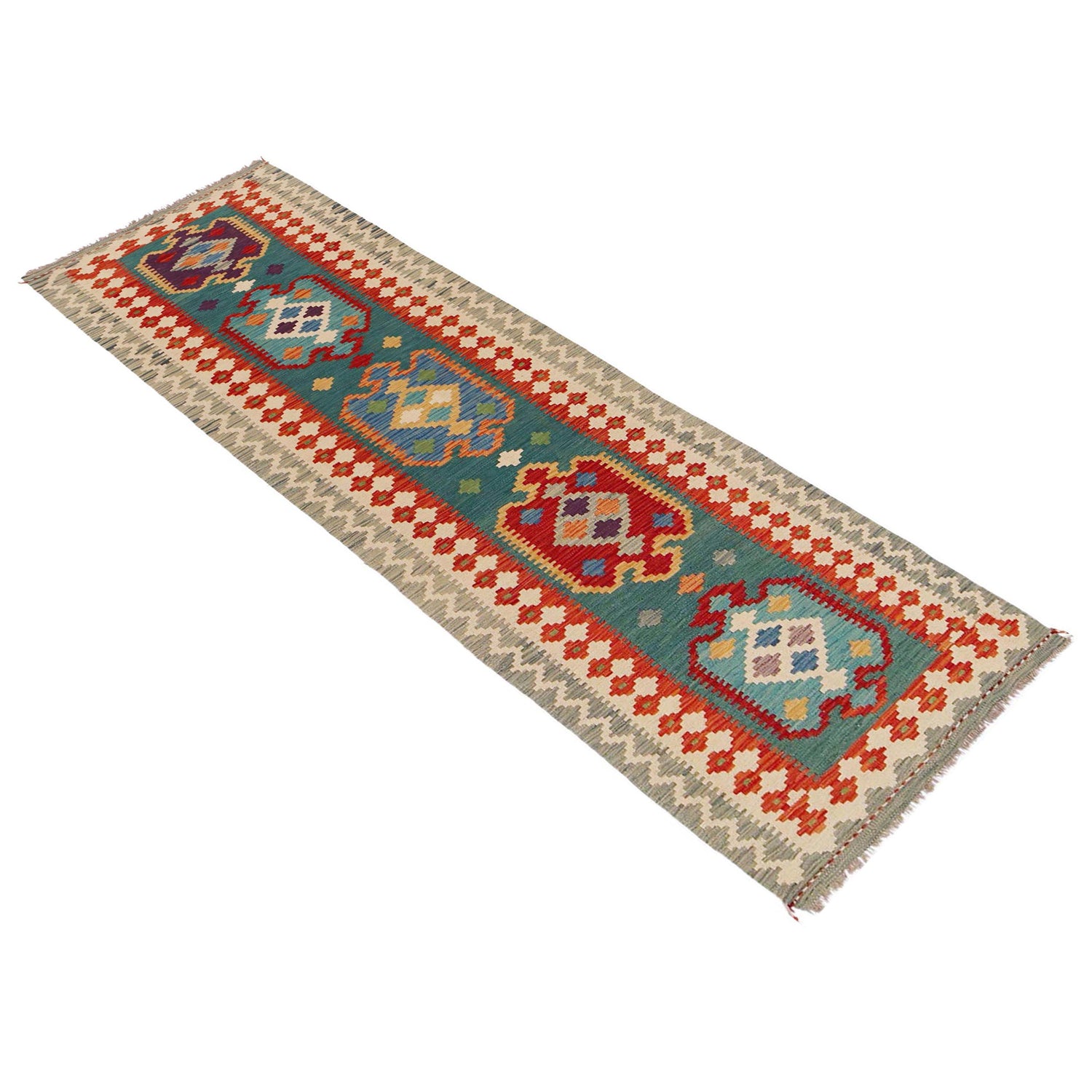 Long Chobi Kilim Runner 2' 8" x 9' 10" ft / 81 x 300 cm - No. P36171
