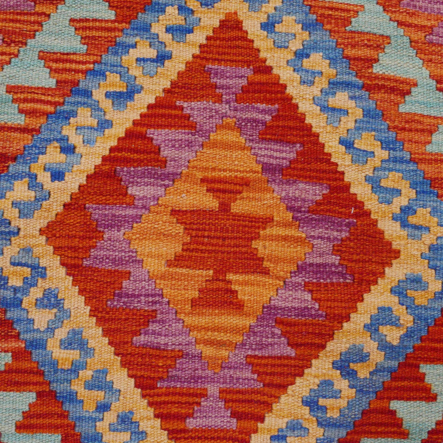 Hand Made Afghan Kilim Runner 2' 9" x 8' 5" ft / 85 x 256 cm - No. P36183