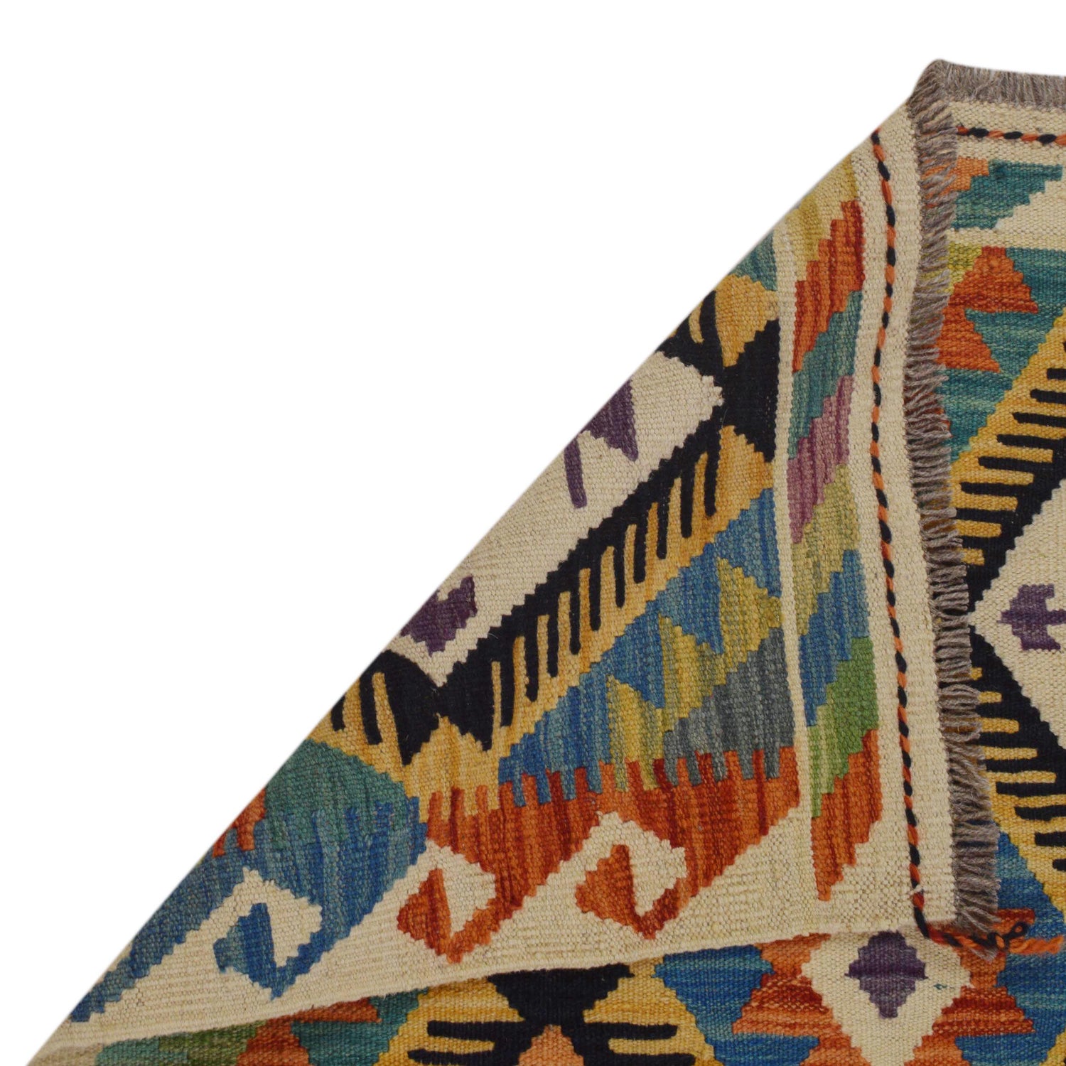 Handmade Vegetable Kilim 2' 10" x 4' 3" ft / 86 x 129 cm - No. P36256