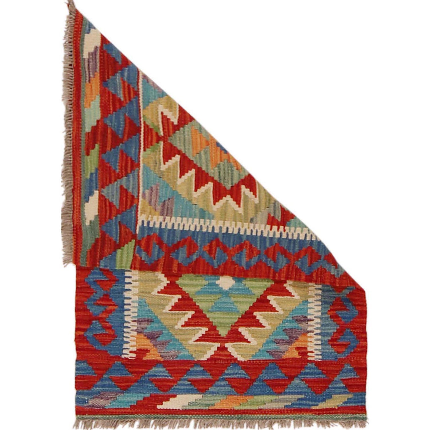 Handmade Vegetable Kilim 1' 11" x 2' 11" ft / 58 x 89 cm - No. P36277