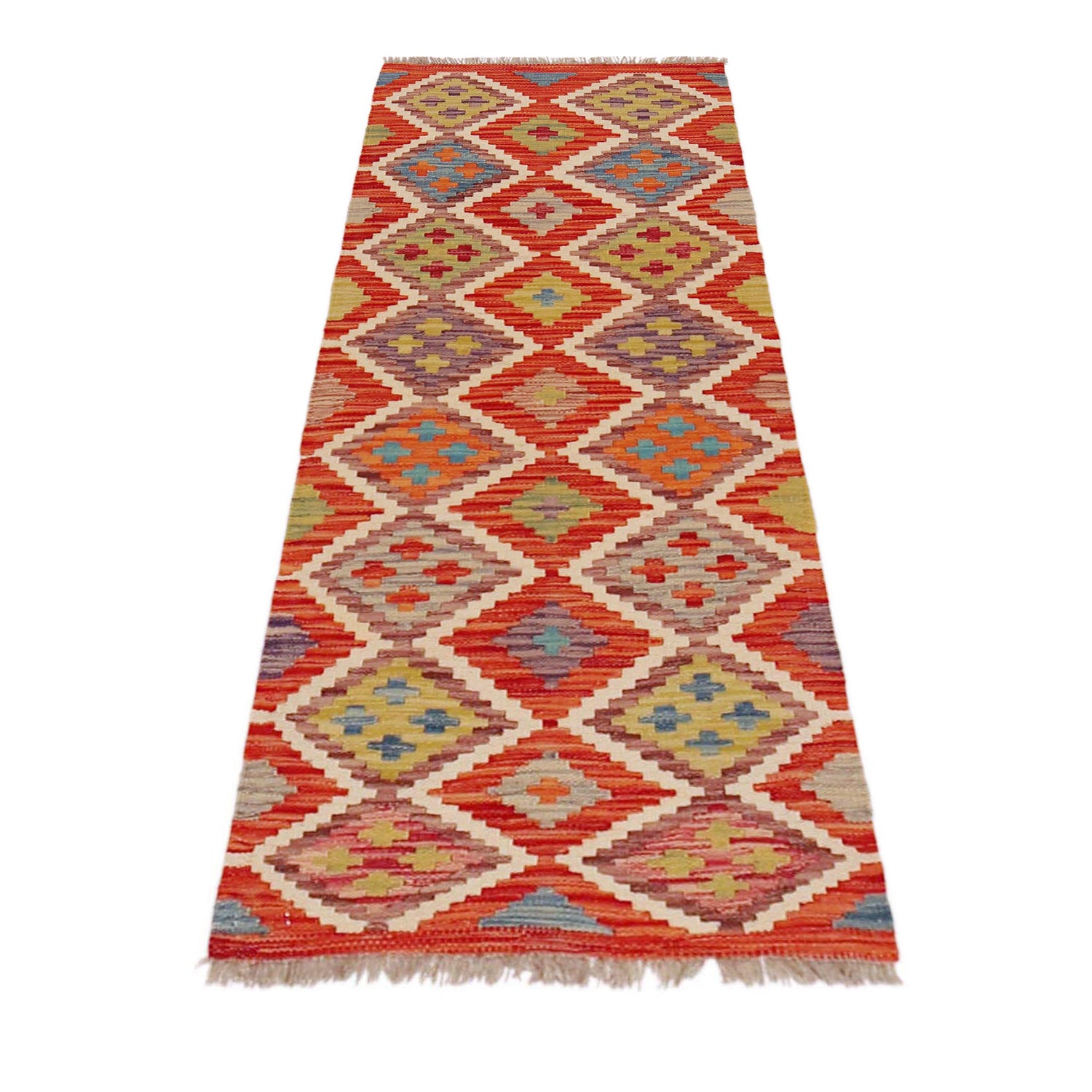 Handmade Vegetable Kilim Runner 1' 9" x 4' 11"  ft / 54 x 150 cm - No. P36308