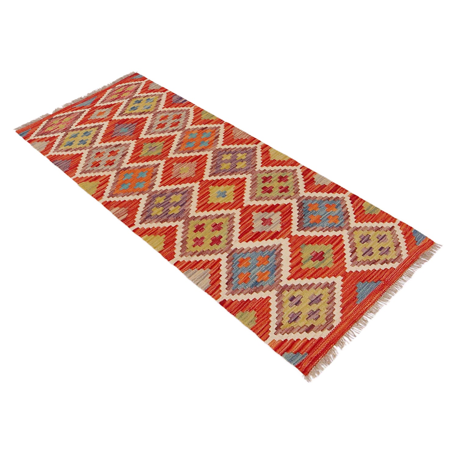 Handmade Vegetable Kilim Runner 1' 9" x 4' 11"  ft / 54 x 150 cm - No. P36308