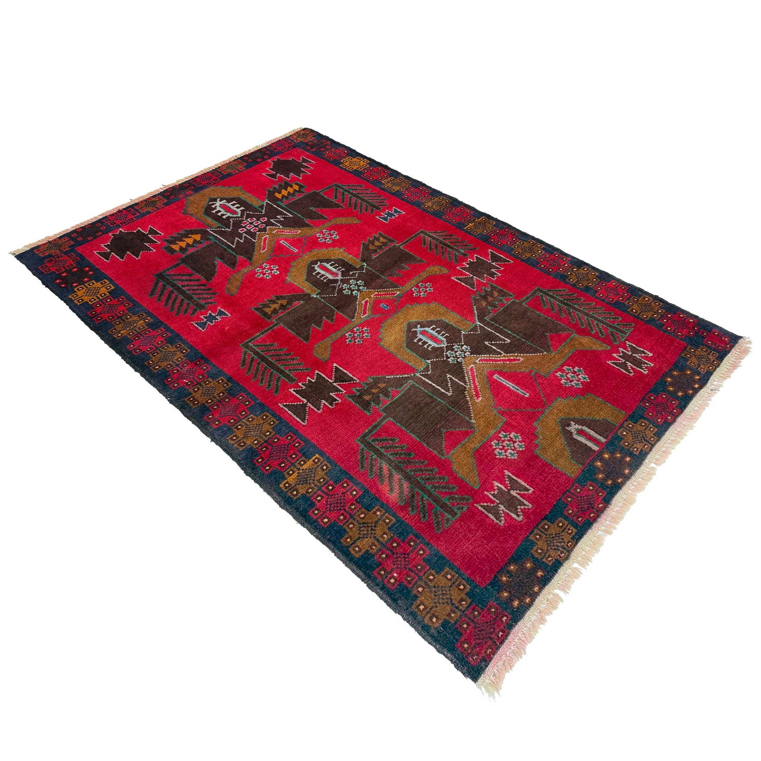 Tribal Baloch Rug 2' 11" x 4' 9" ft / 90 x 144 cm - No. P36328