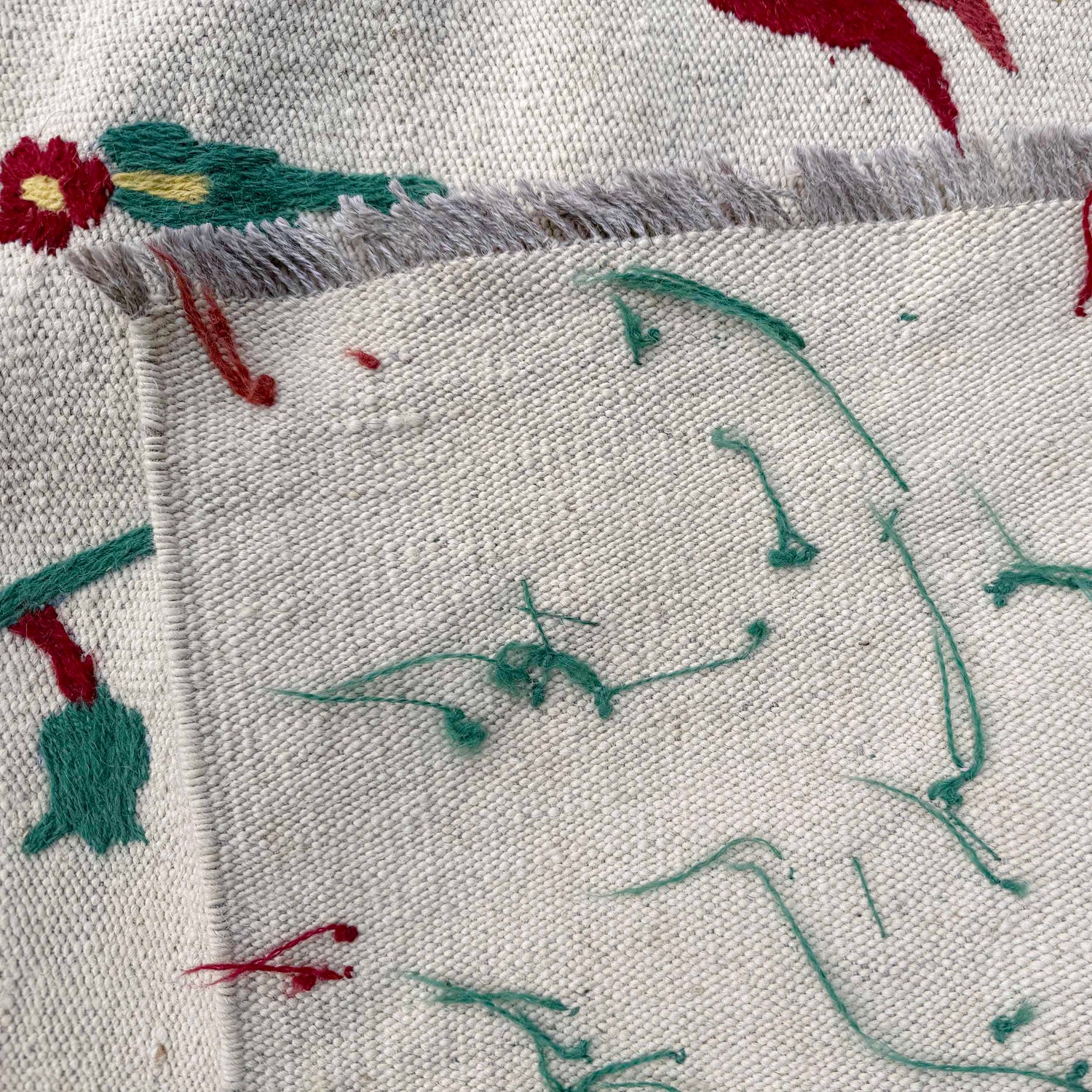 Hand Made Embroidery Kilim 5' 7" x 7' 10" ft / 169 x 240 cm - No. P36864