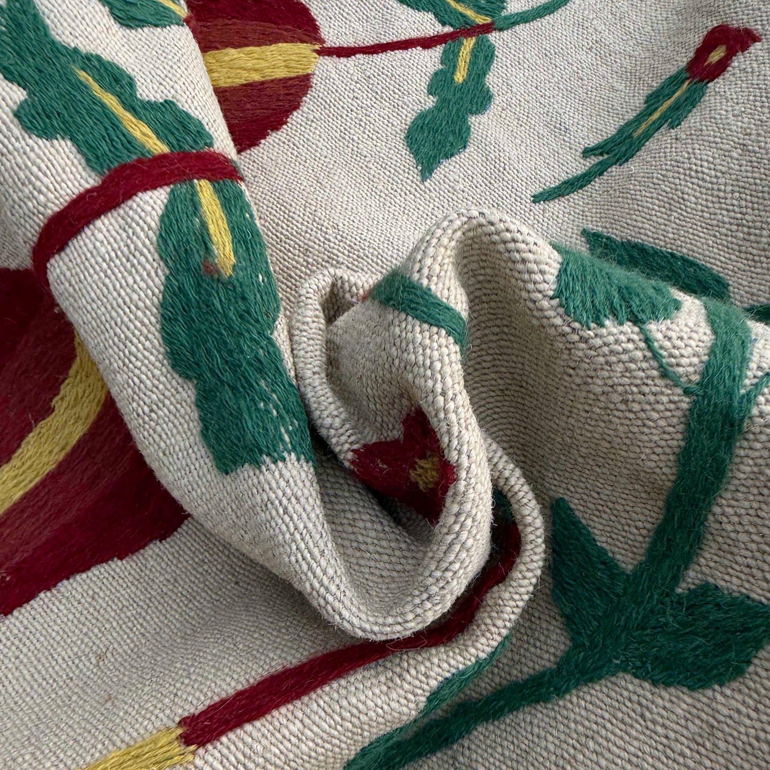 Hand Made Embroidery Kilim 5' 7" x 7' 10" ft / 169 x 240 cm - No. P36864