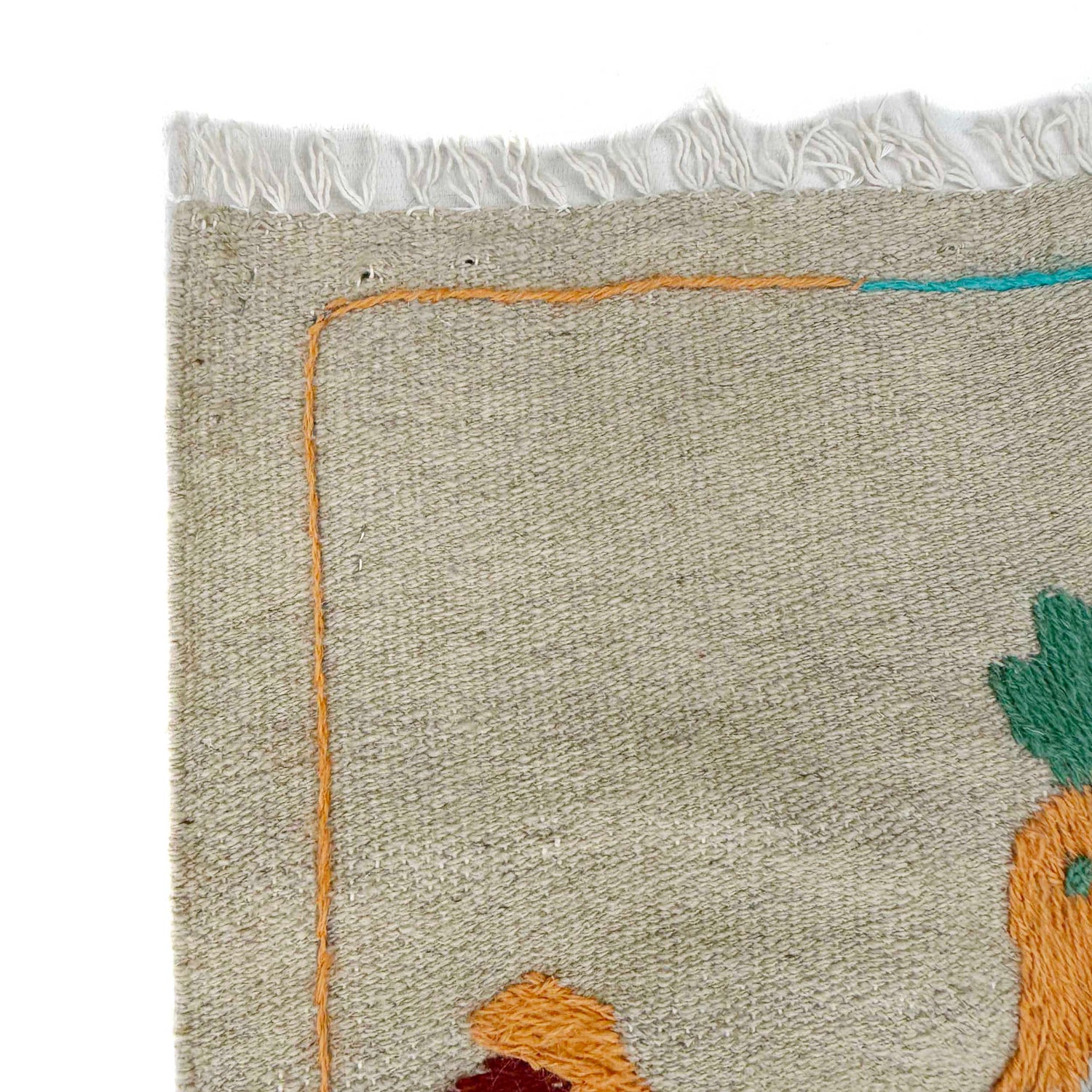 Design Embroidery Kilim 3' 8" x 6' 3" ft / 111 x 190 cm - No. P36865