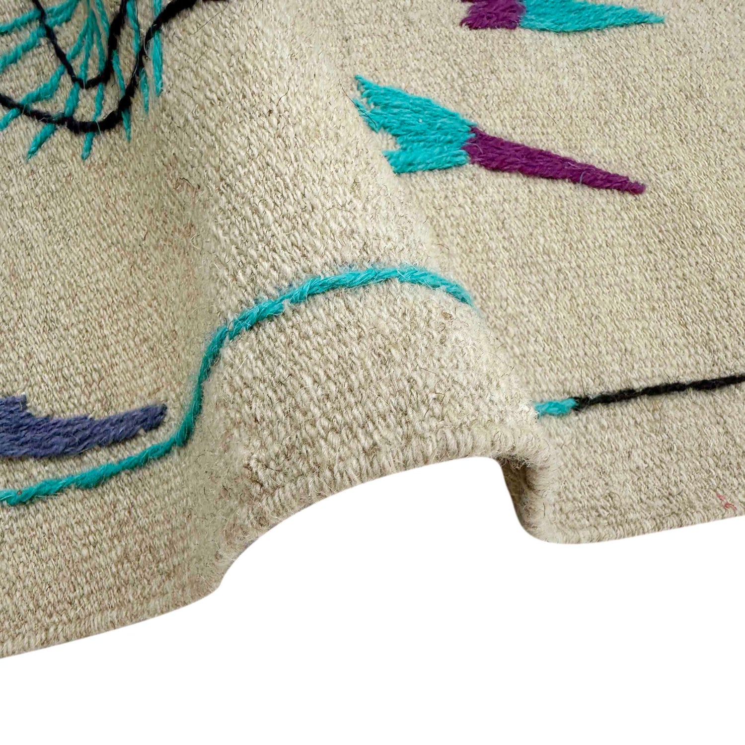 Design Embroidery Kilim 3' 8" x 6' 3" ft / 111 x 190 cm - No. P36865