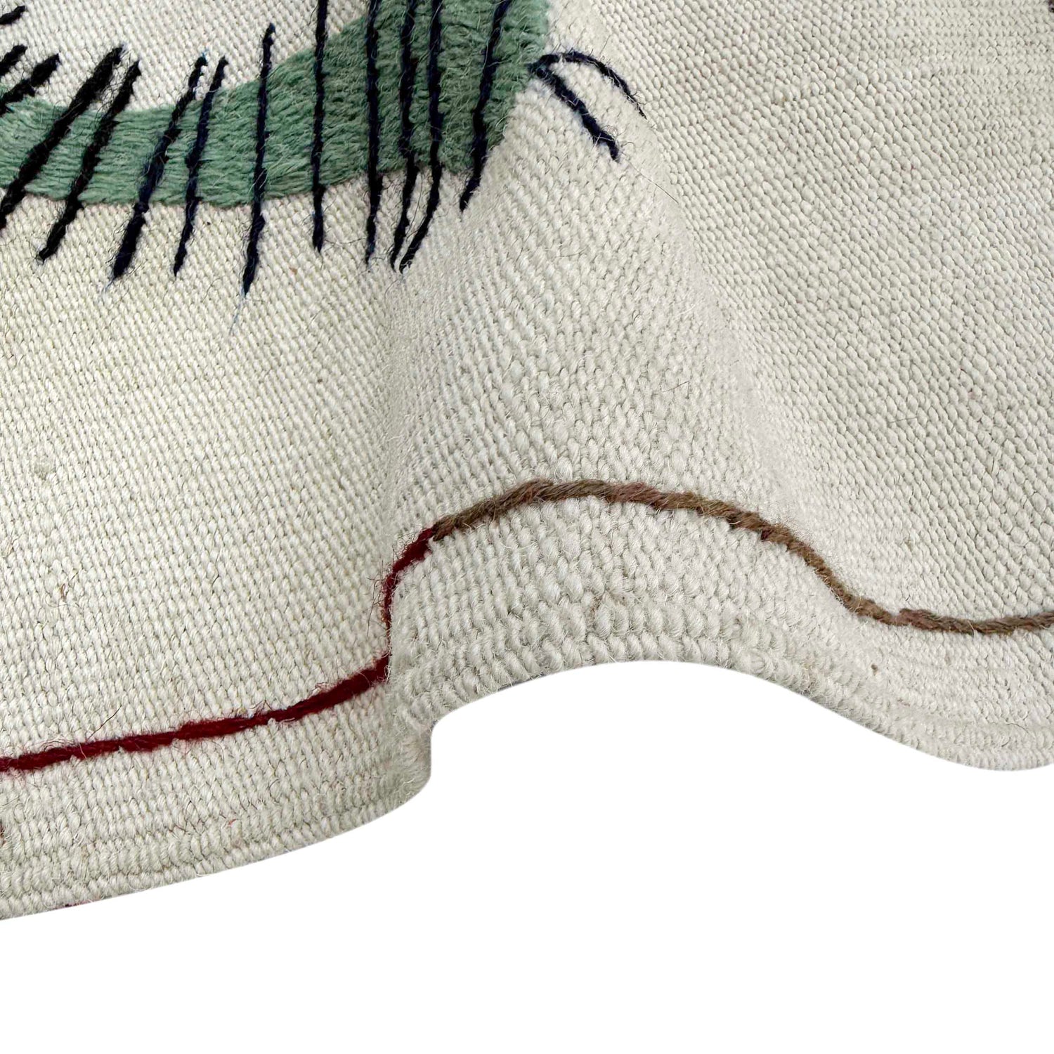 Pakistani Embroidery Kilim 4' 0" x 6' 4" ft / 122 x 192 cm - No. P36867