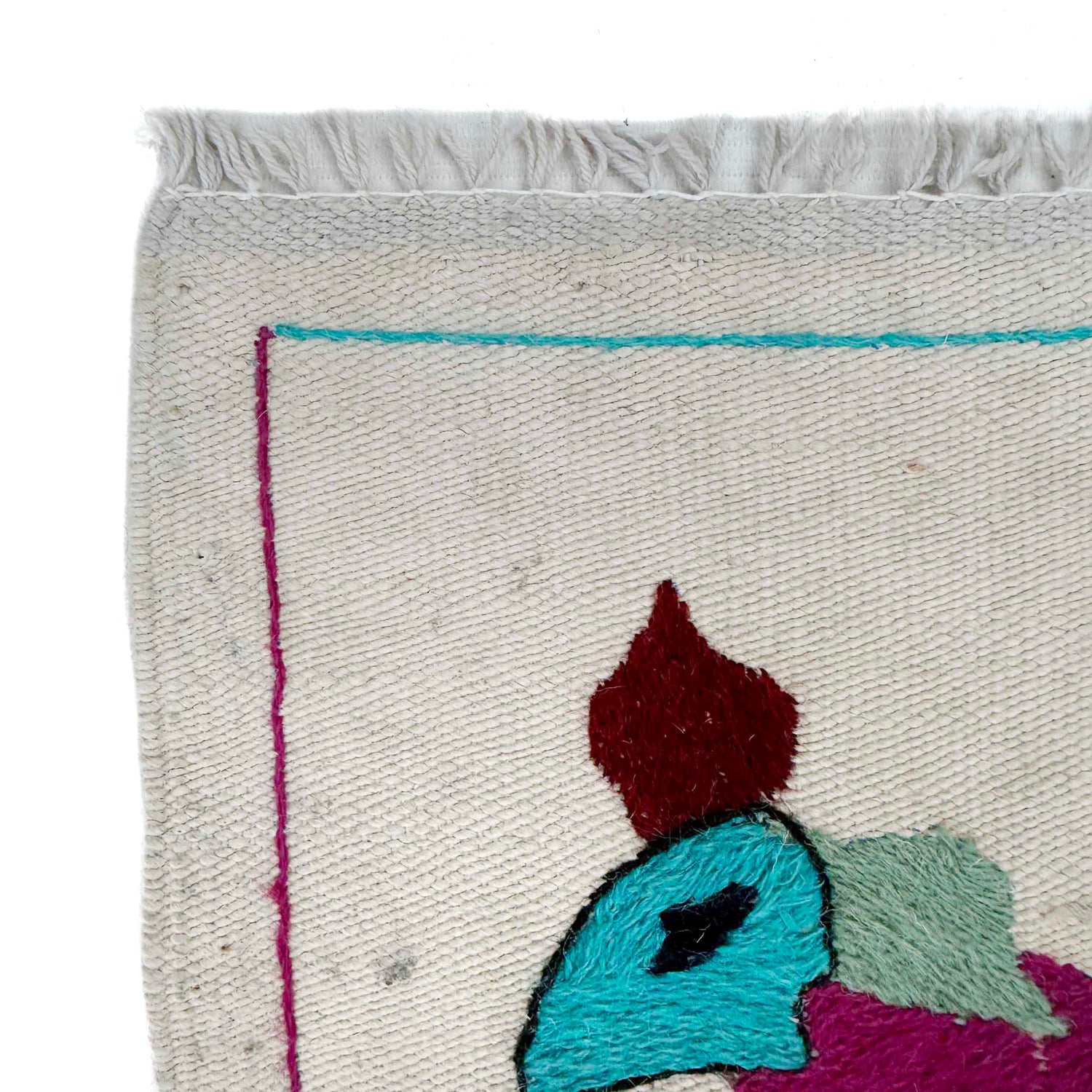 Hand Knotted Embroidery Kelim 3' 1" x 5' 4" ft / 95 x 162 cm - No. P36869