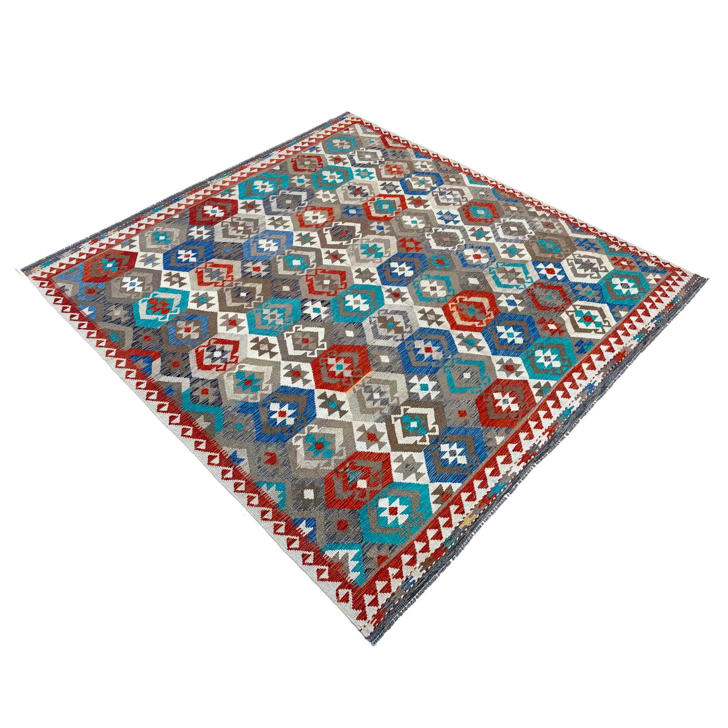 Hand Made Afghan Kilim 8' 3" x 10' 0" ft / 252 x 304 cm - No. P36878