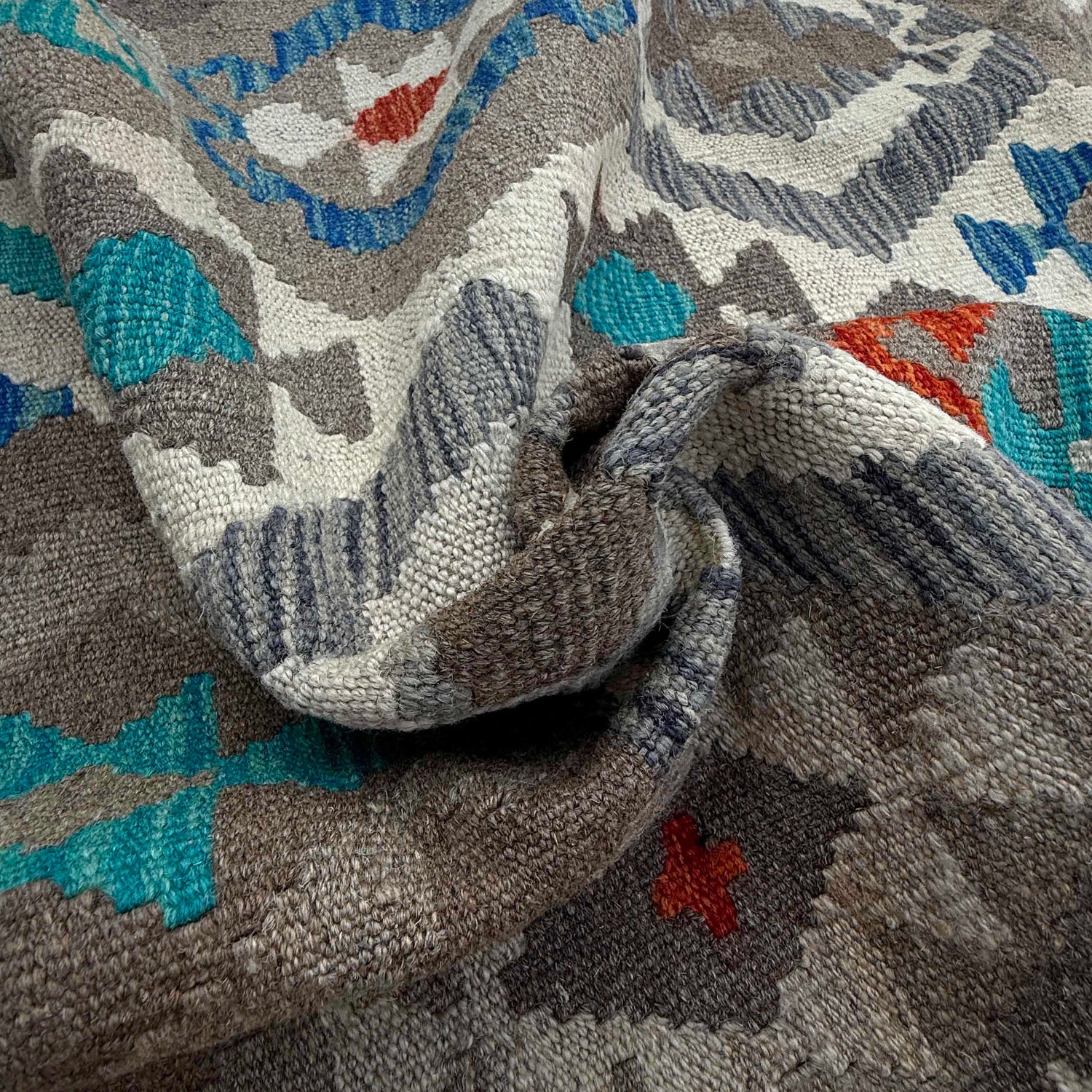 Hand Made Afghan Kilim 8' 3" x 10' 0" ft / 252 x 304 cm - No. P36878