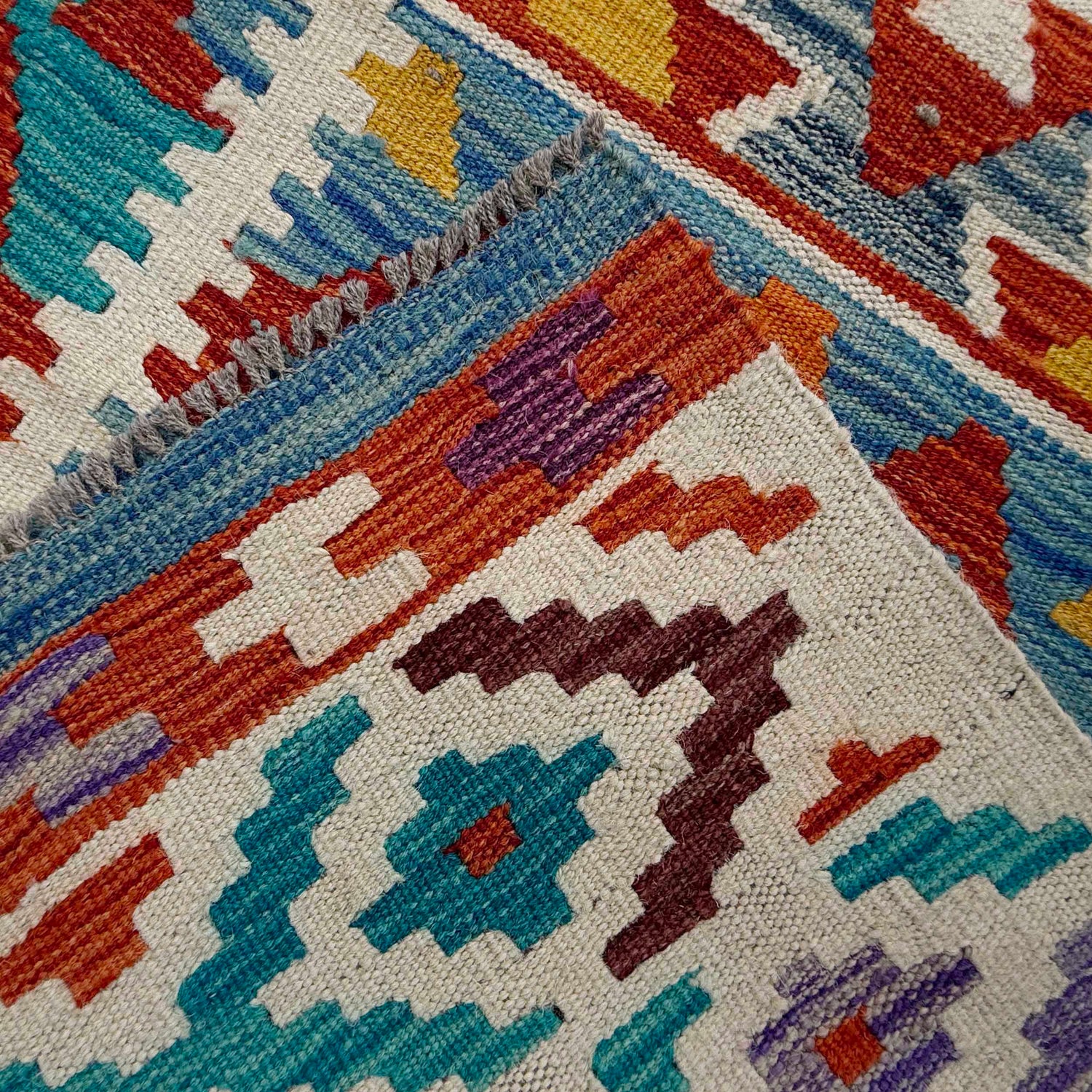 Handmade Afghan Vegetable Kilim 8' 2" x 11' 8" ft / 249 x 355 cm - No. P36889