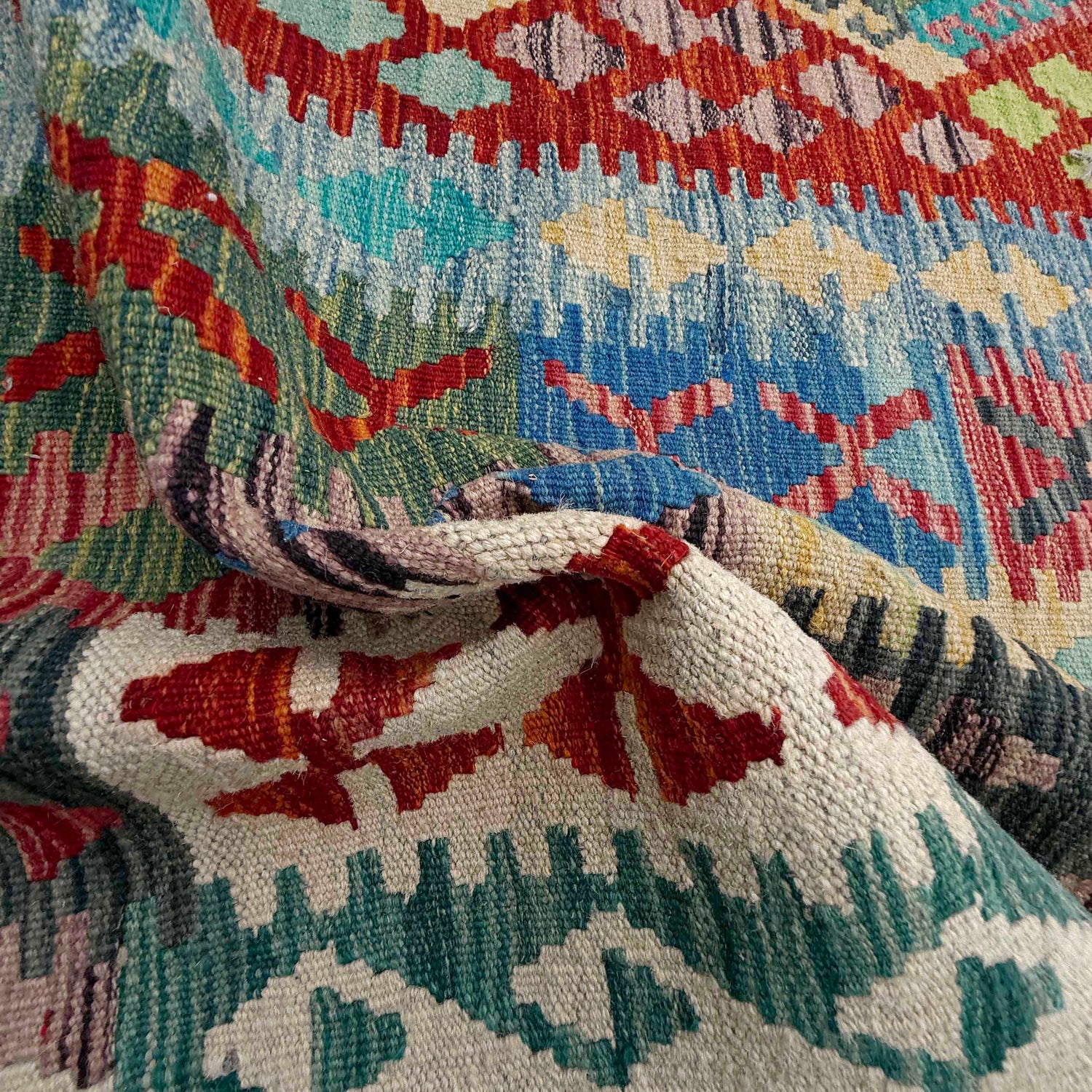 Hand Made Afghan Kilim 8' 10" x 11' 6" ft / 270 x 350 cm - No. P36891